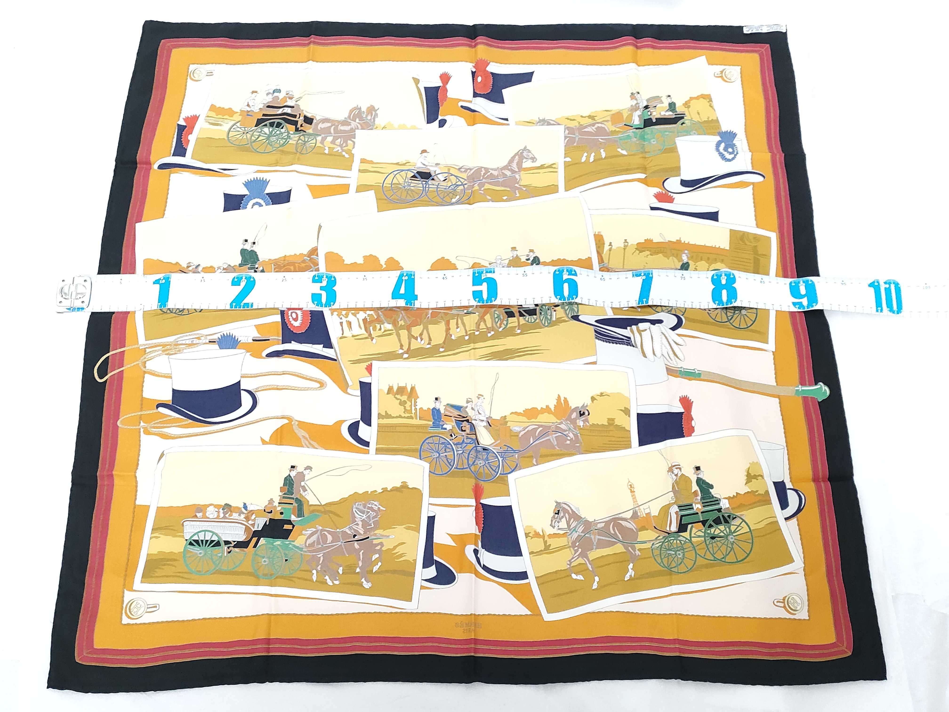 Hermes Silk Scarf Attelages Pattern