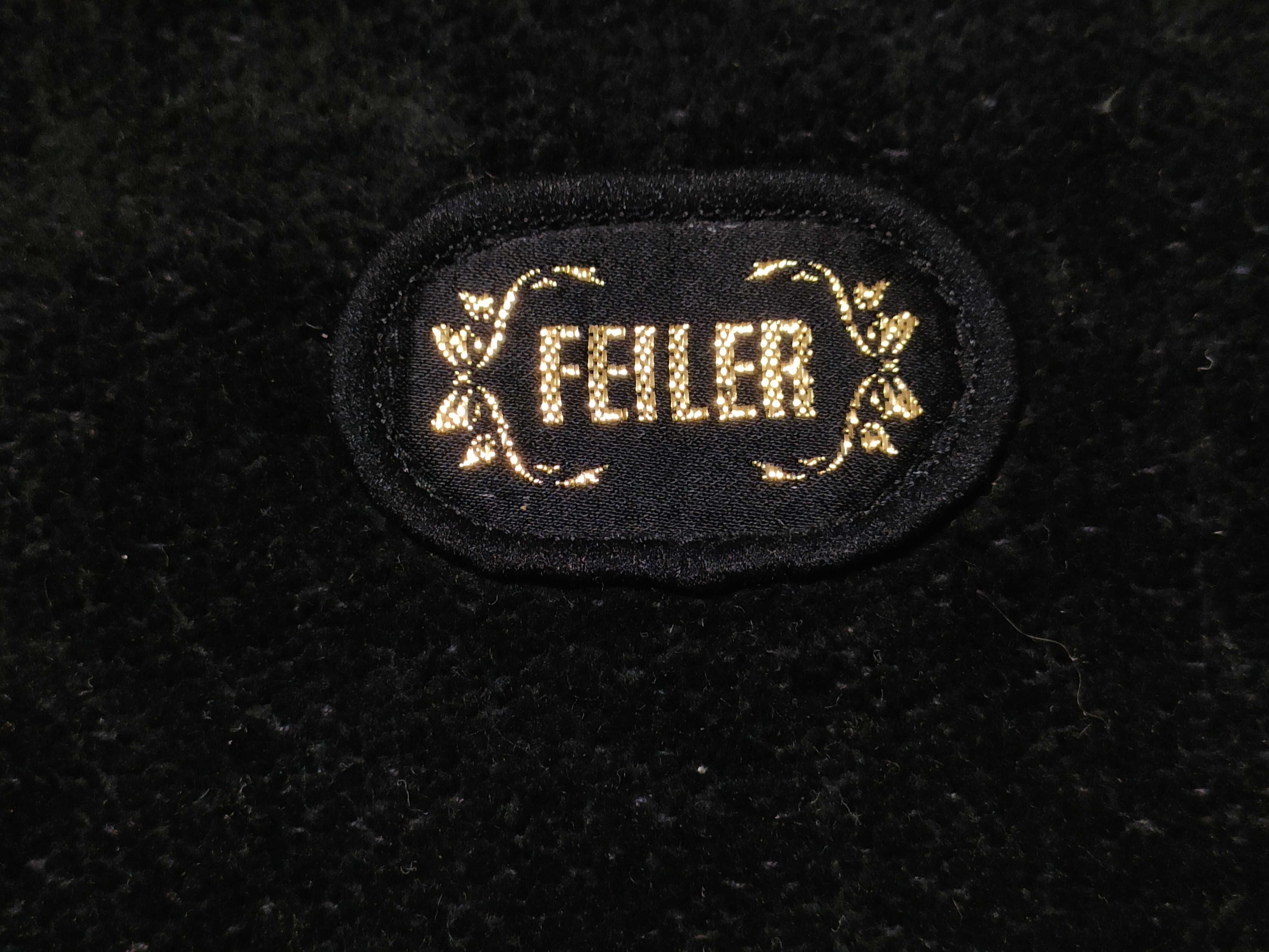 Feiler Chenille Floral Baguette-Style Shoulder Bag