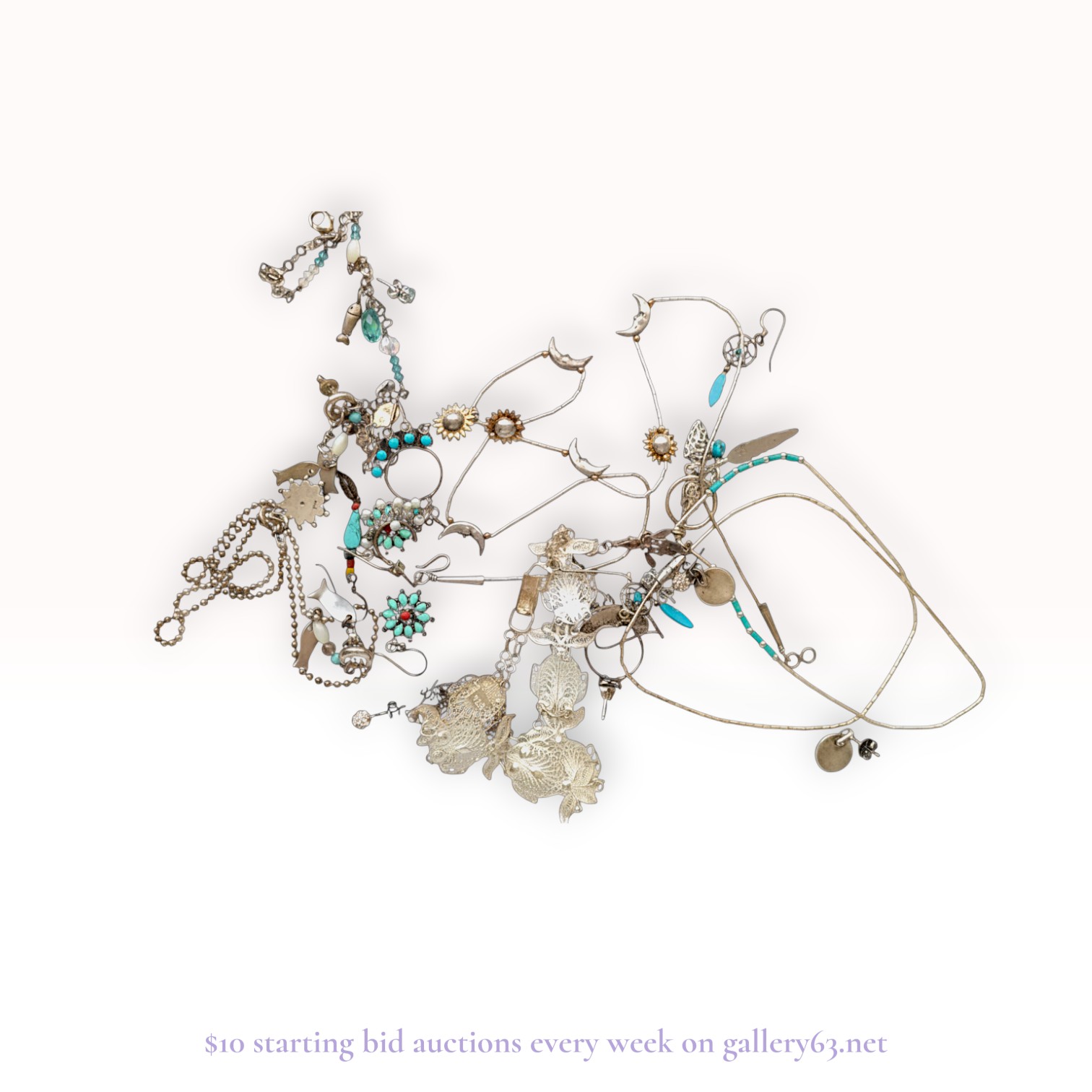 A Collection of Southwestern Sterling Silver Jewelry