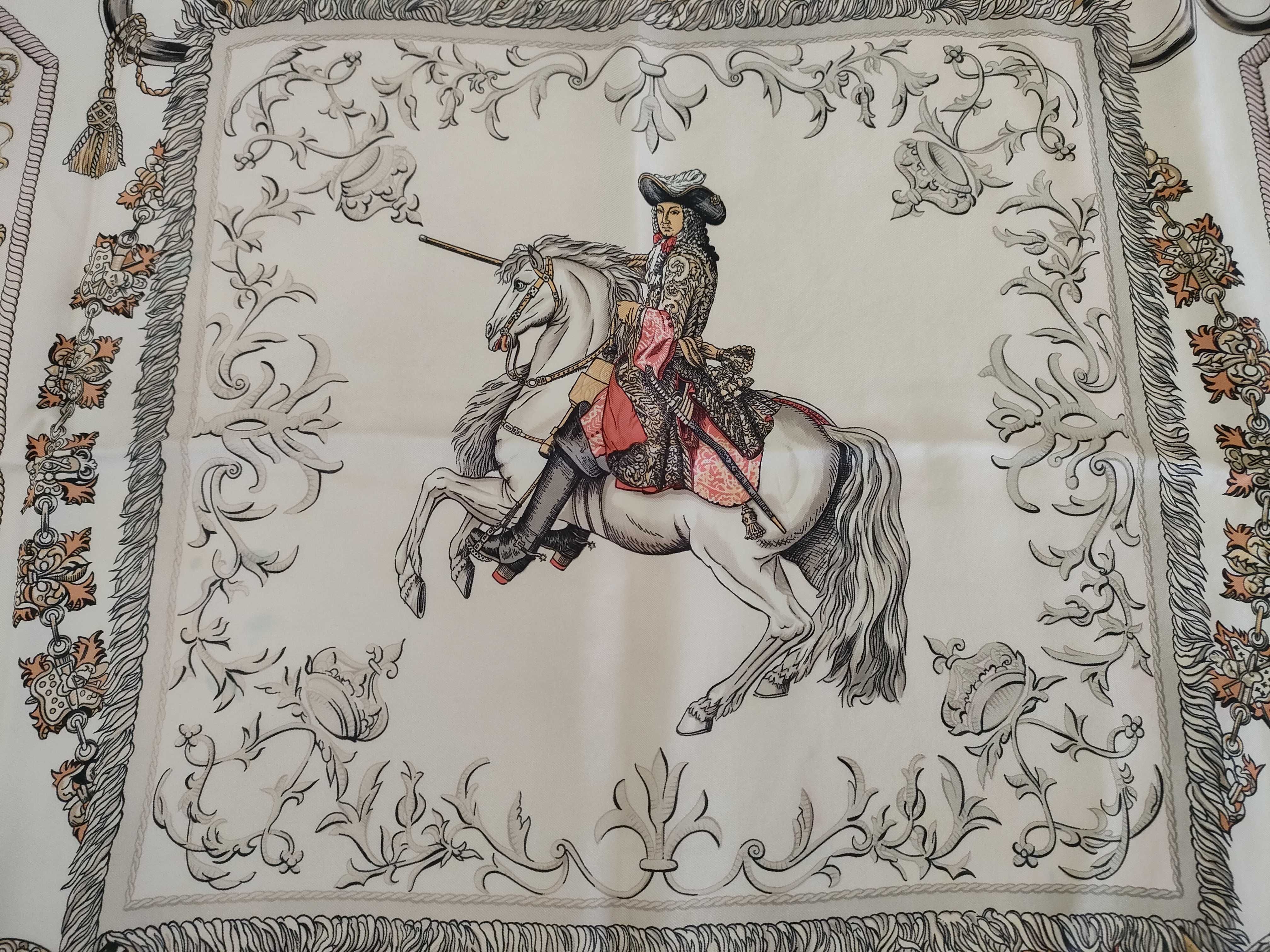 Hermes Ludovicus Magnus Silk Scarf Designed by Francoise de la Perriere