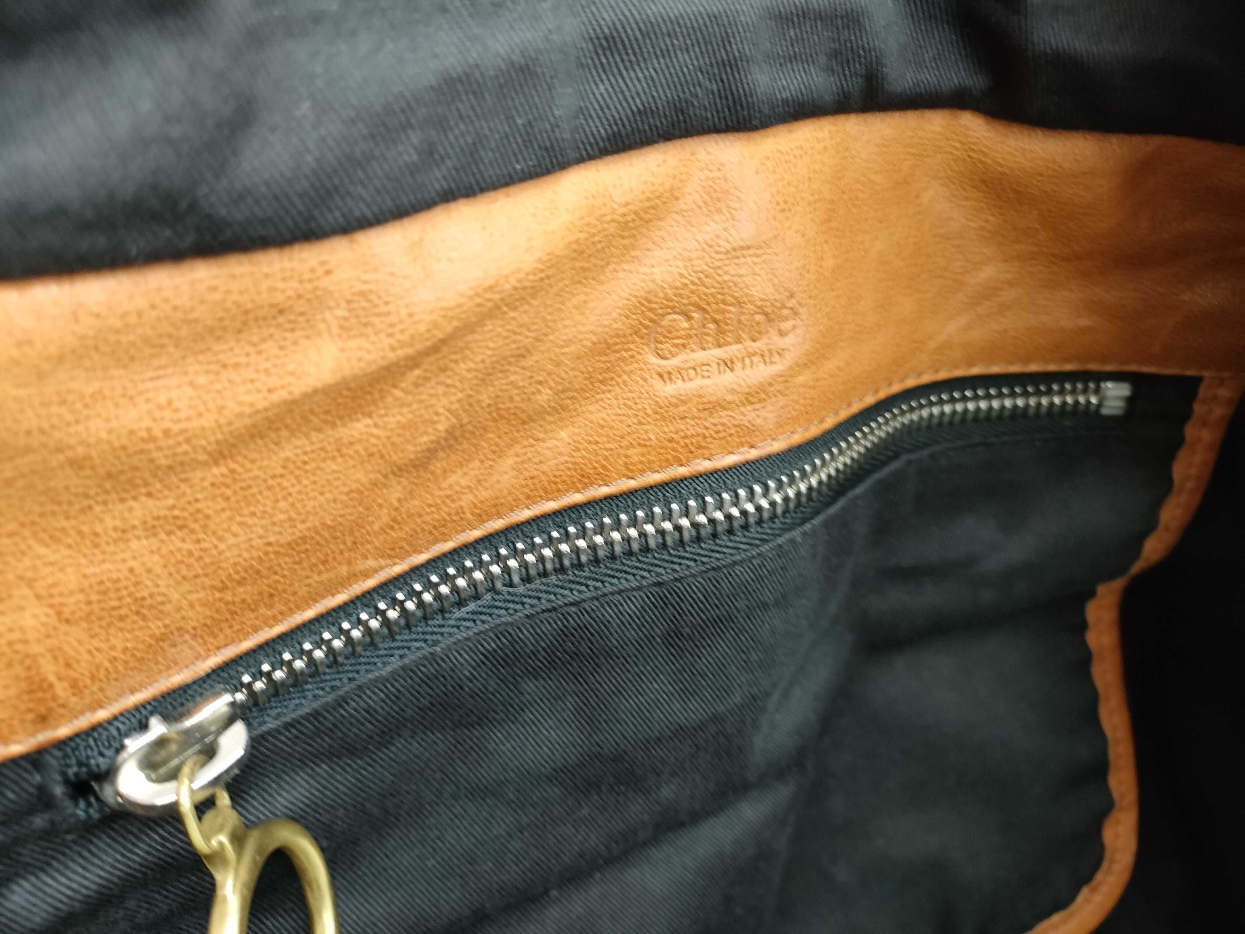 Chloe Betty Tan Grained Leather Satchel Bag