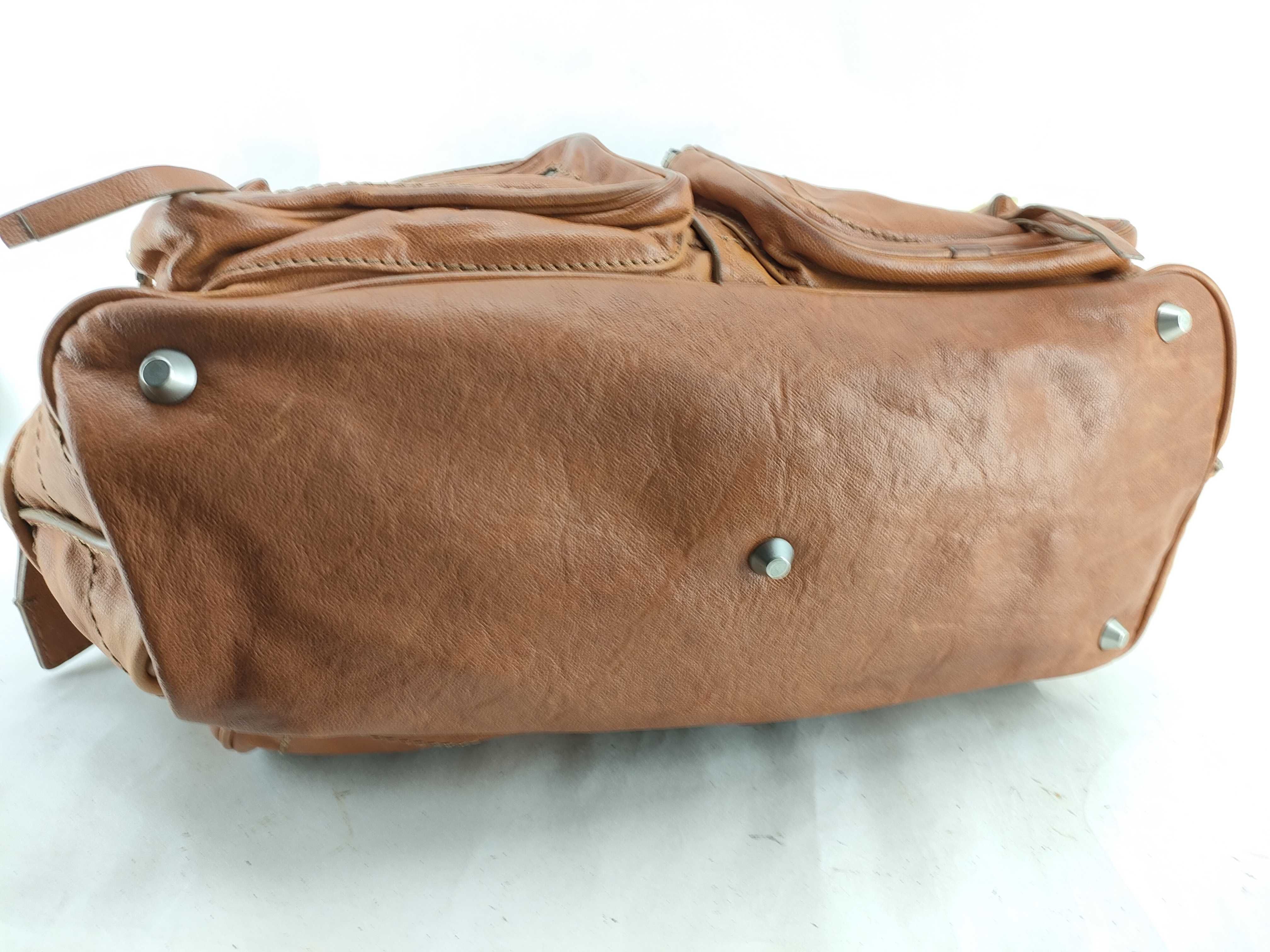 Chloe Betty Tan Grained Leather Satchel Bag