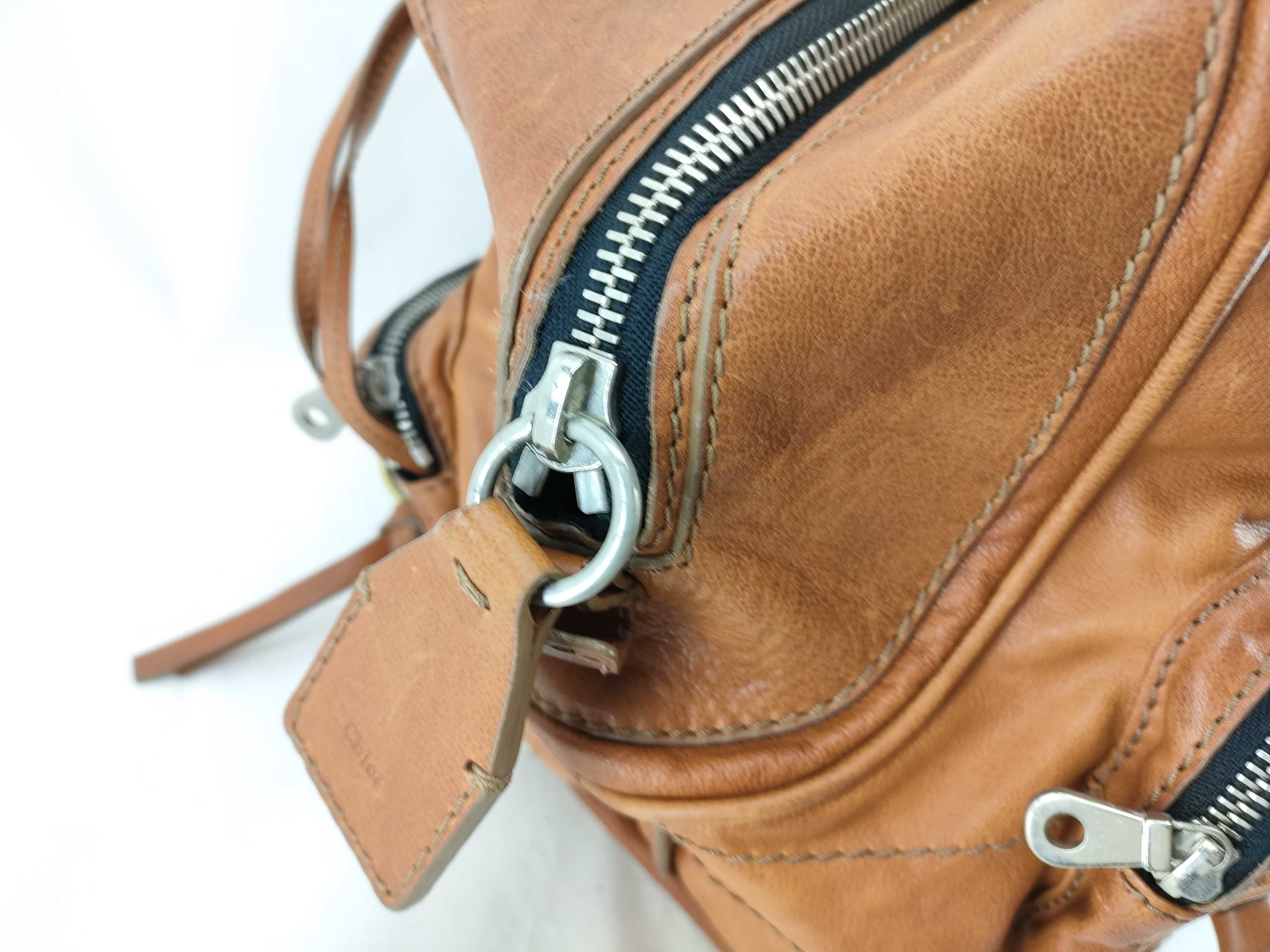 Chloe Betty Tan Grained Leather Satchel Bag
