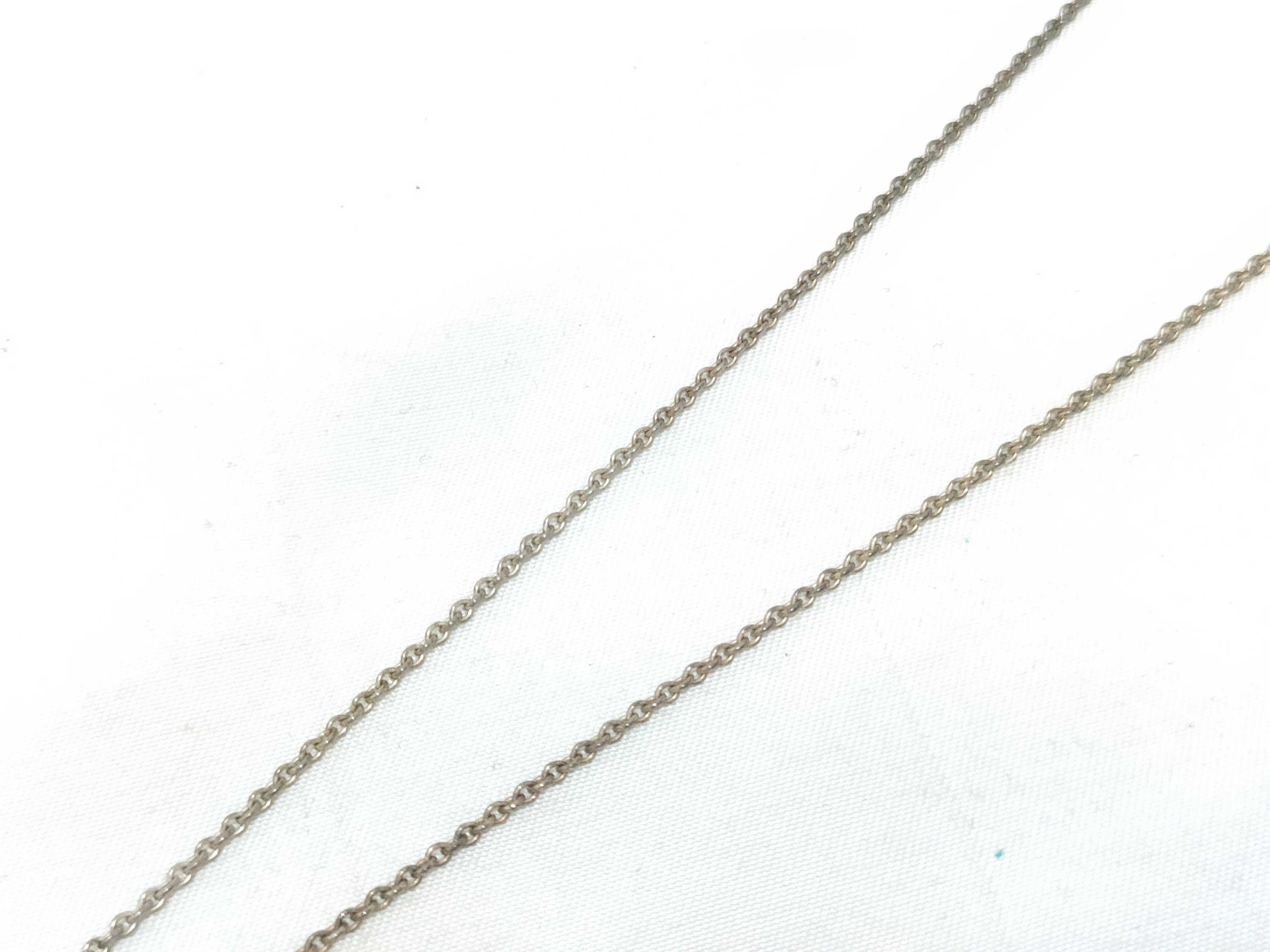 Tiffany and Co. Sterling Silver and 18k Gold Leaf Pendant Necklace