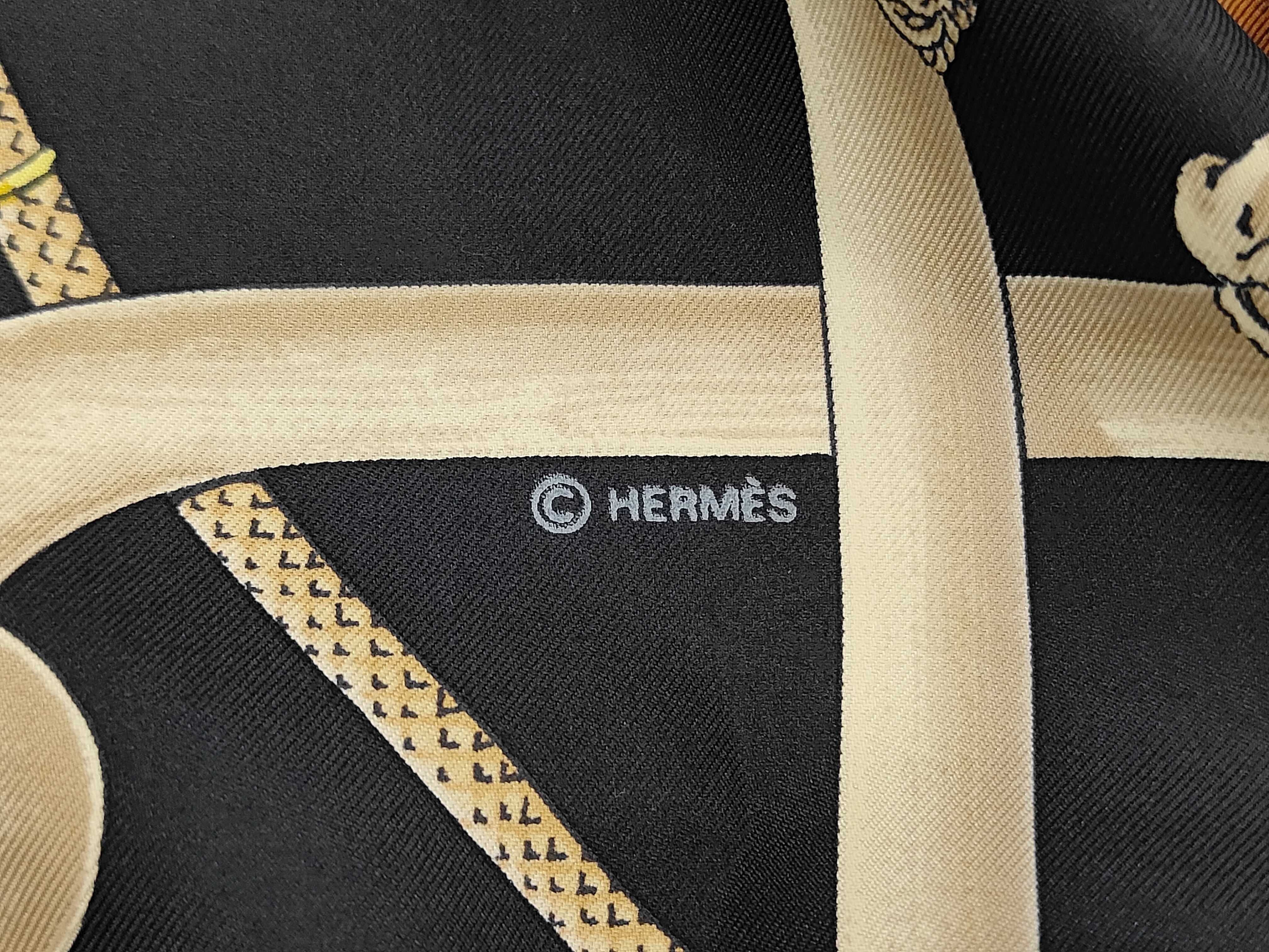 Hermes Cannes et Pommeaux Silk Scarf