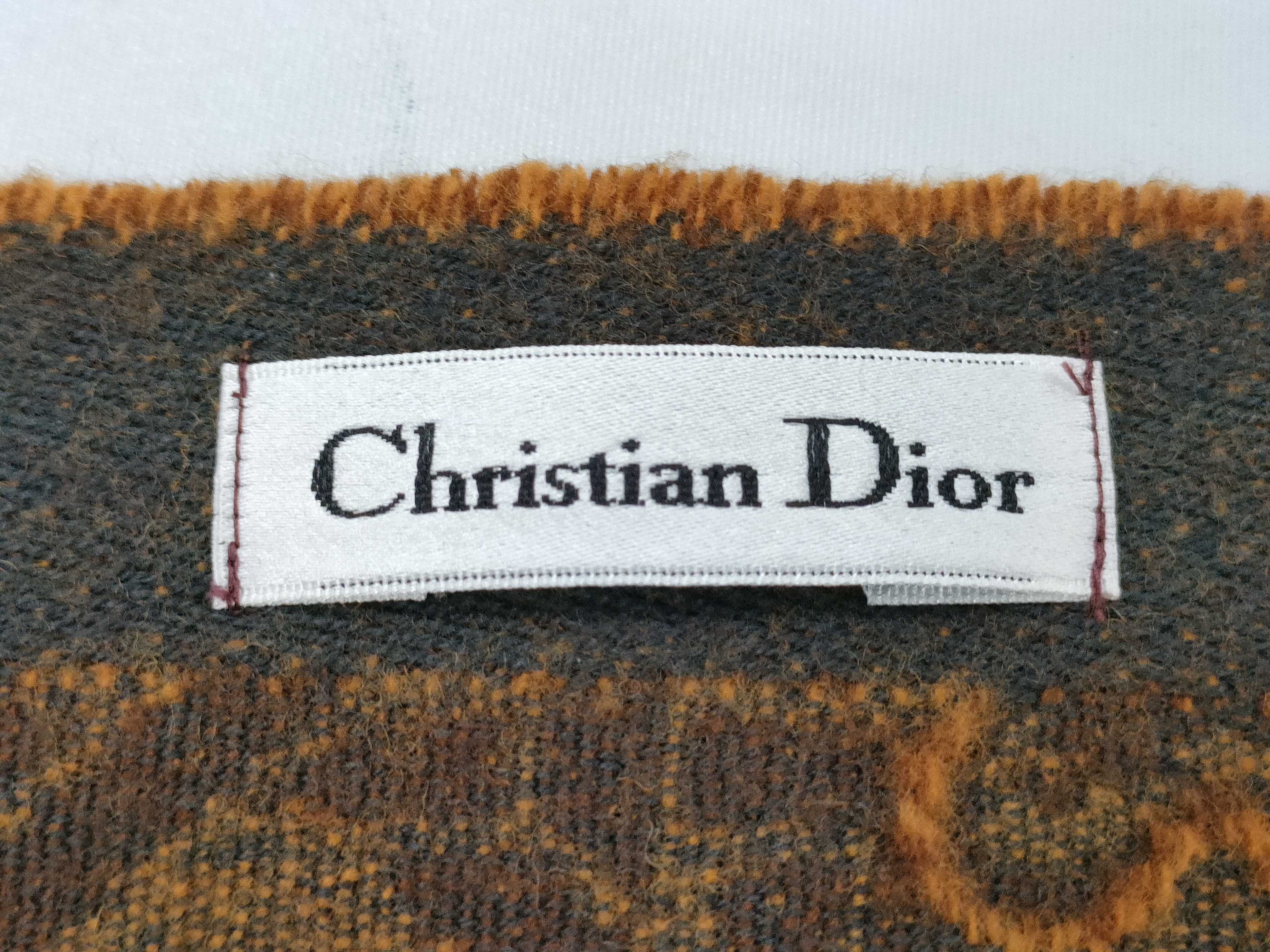 Christian Dior Cannage Motif Wool Lap Blanket