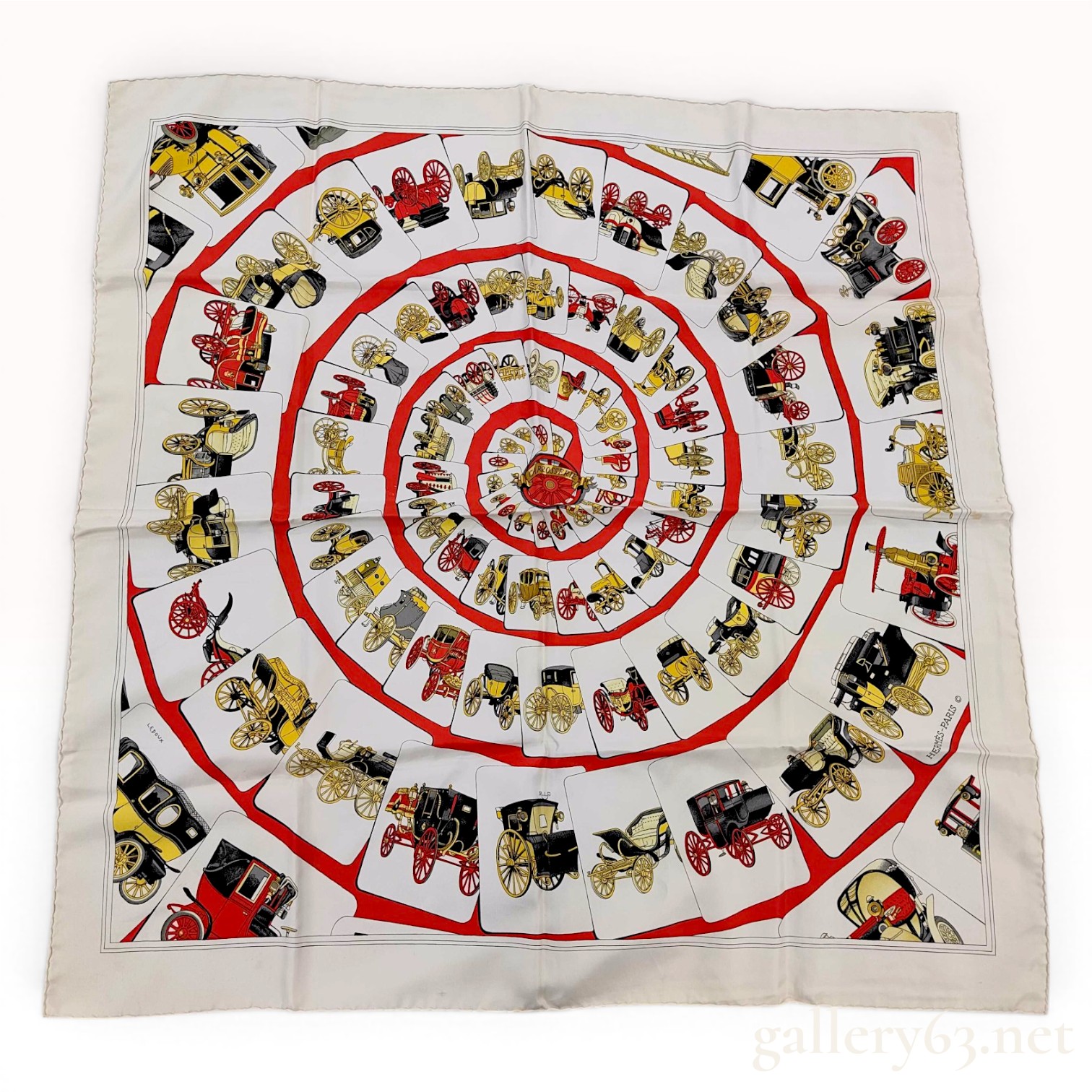 Hermes Carrosserie Silk Scarf by Philippe Ledoux