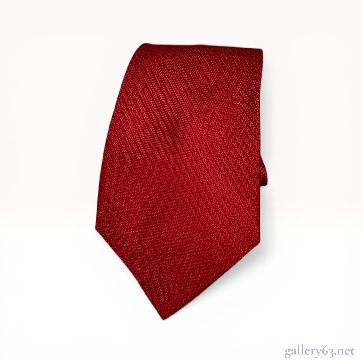 Celine Crimson Red Textured Silk Necktie