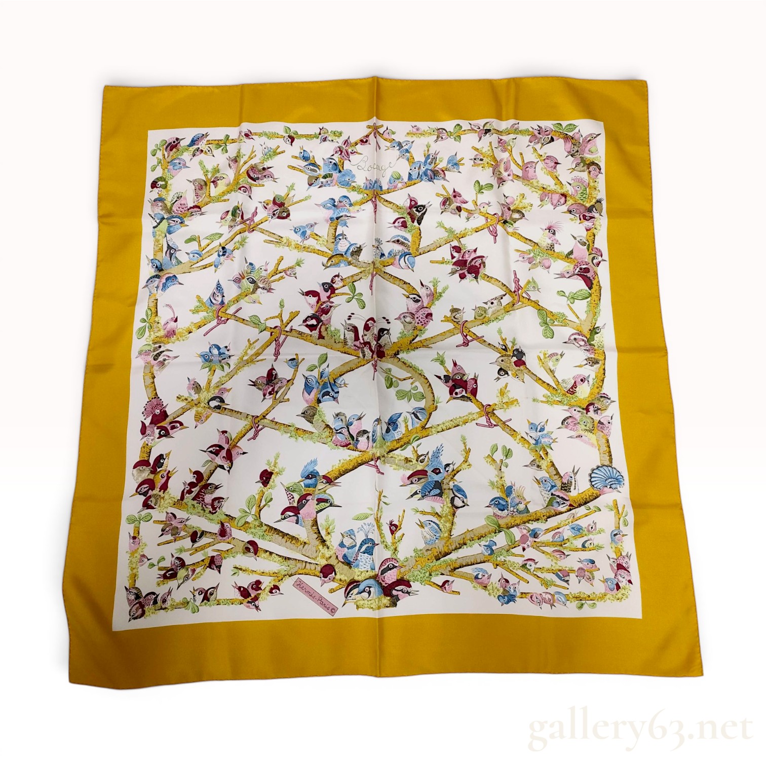 Hermes Bocage Silk Carre 90 Scarf by Loic Dubigeon