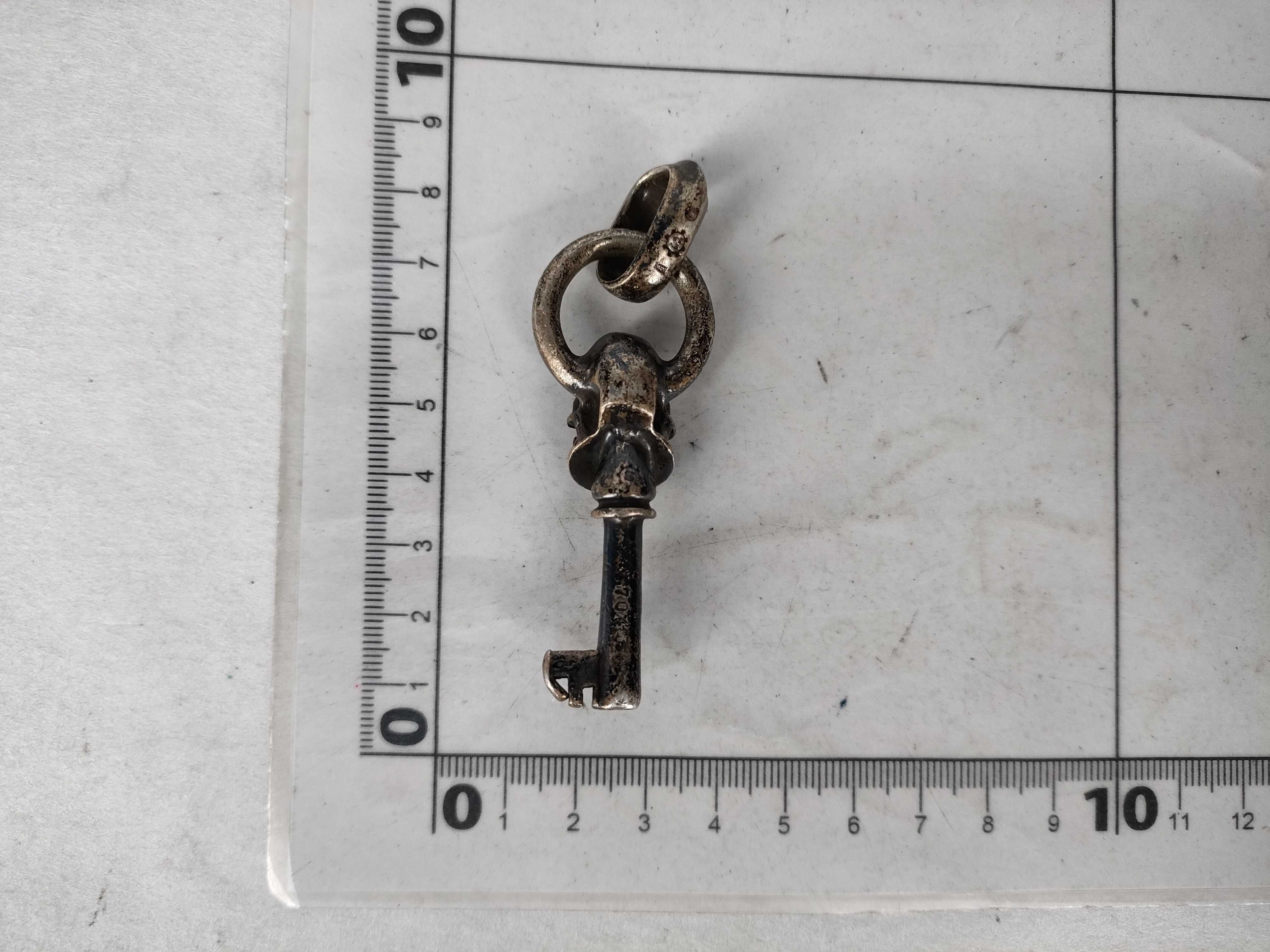 Starlingear Sterling Silver Skull Skeleton Key Pendant, 2015