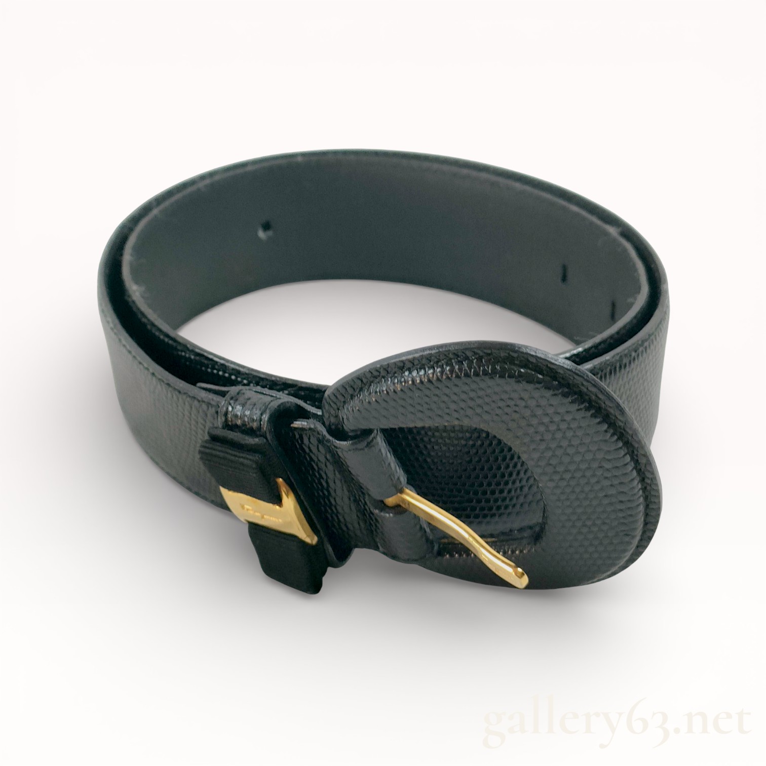 Salvatore Ferragamo Vara Ribbon Lizard Belt