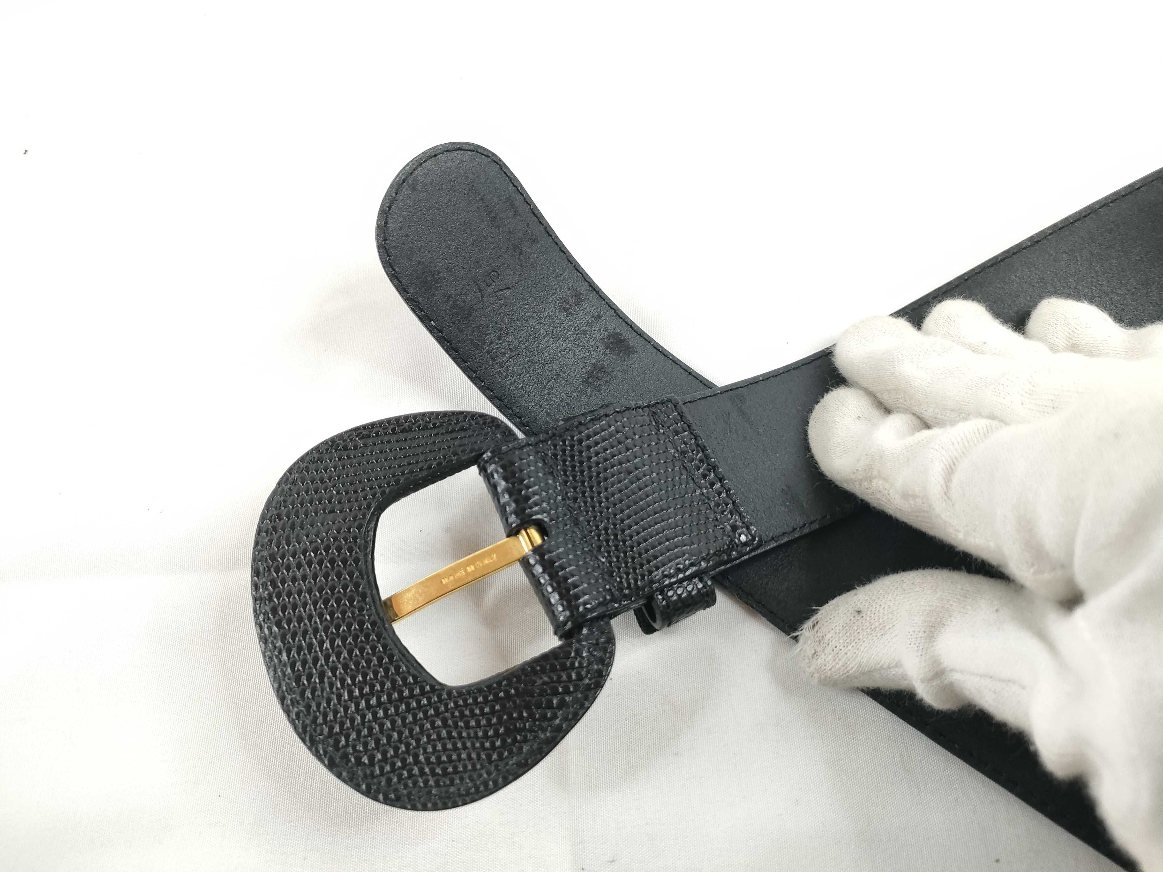 Salvatore Ferragamo Vara Ribbon Lizard Belt