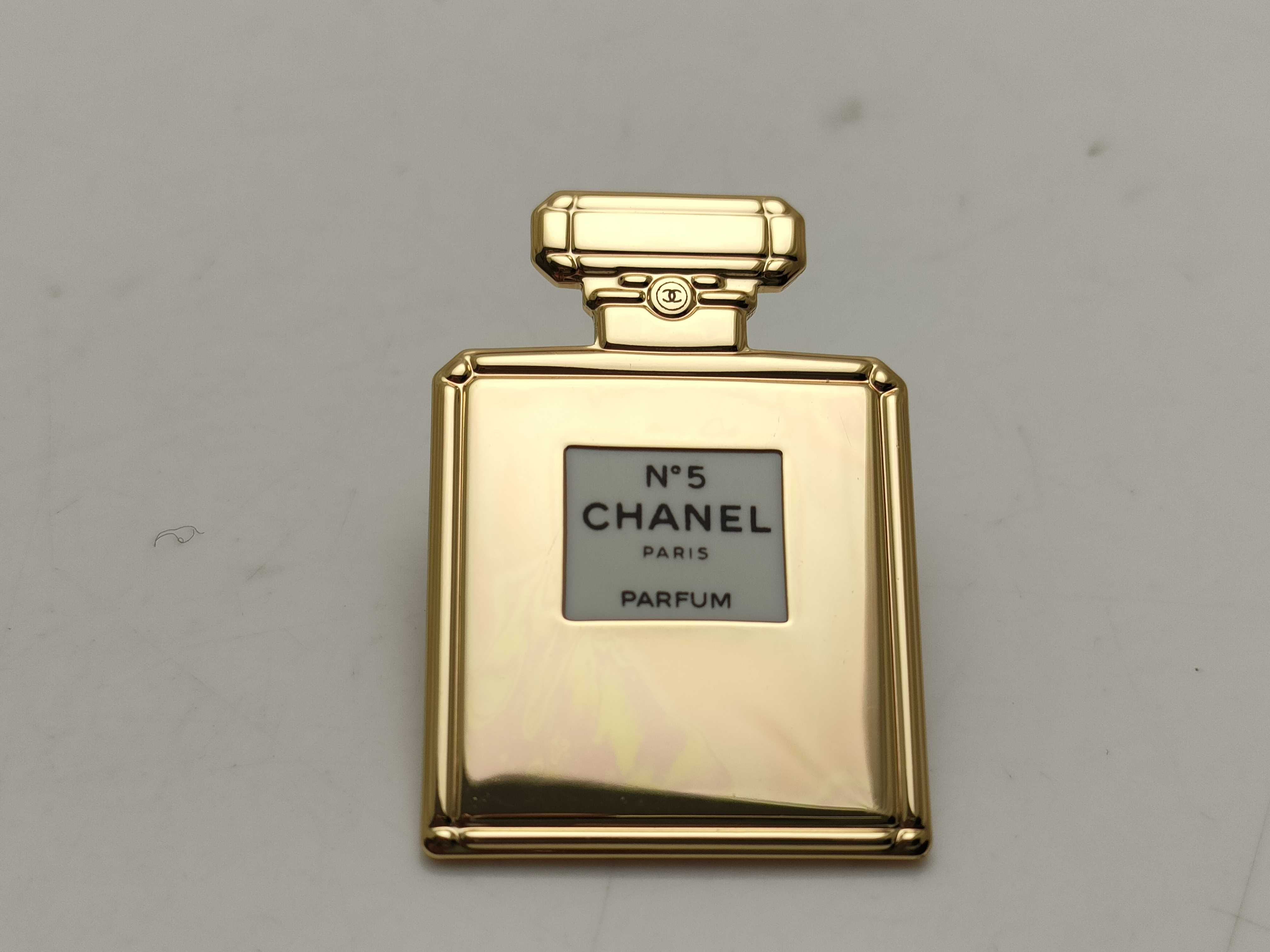 Two Chanel La Collection Gold-Toned Enamel Lapel Pins