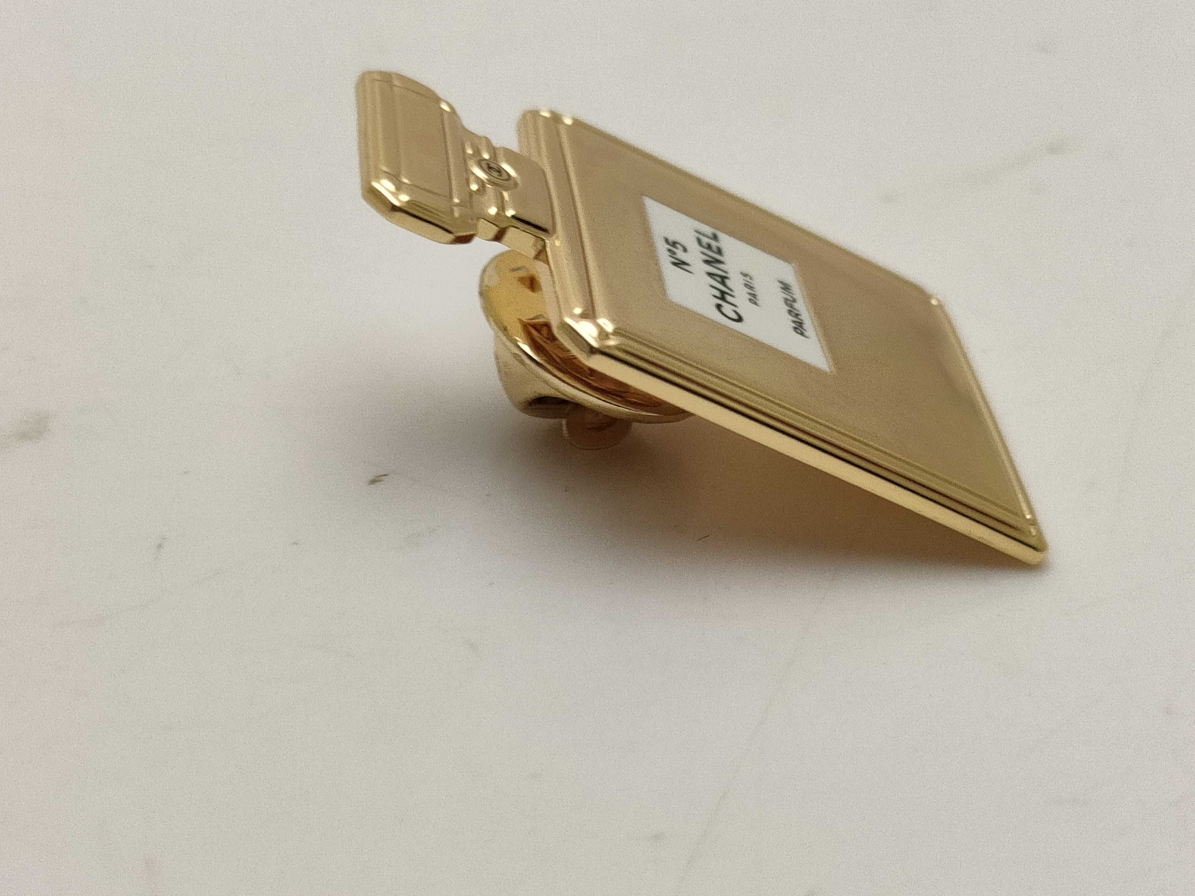 Two Chanel La Collection Gold-Toned Enamel Lapel Pins