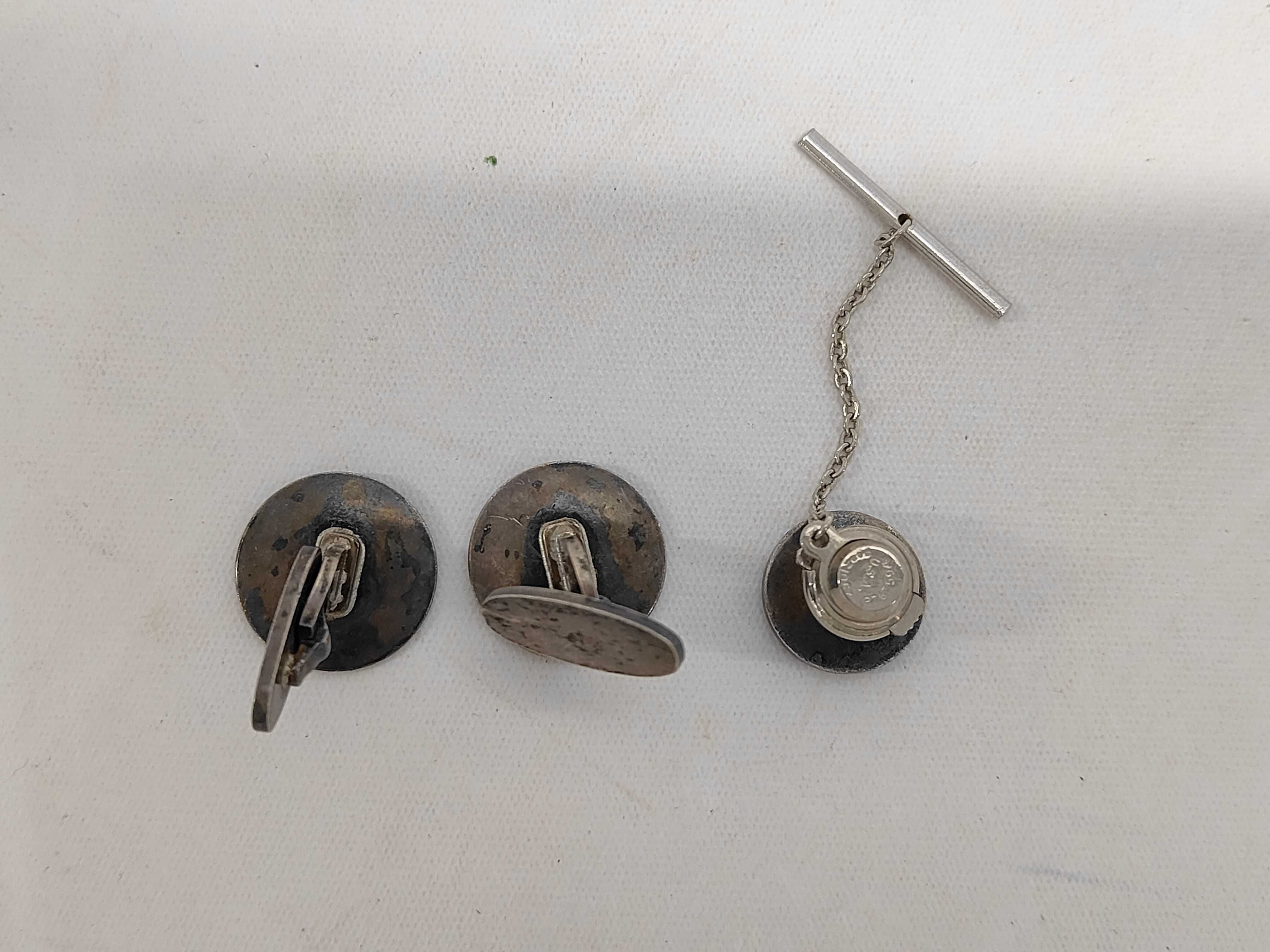 Georg Jensen Sterling Silver Horse Head Cufflink and Tie Tack Set No. 63