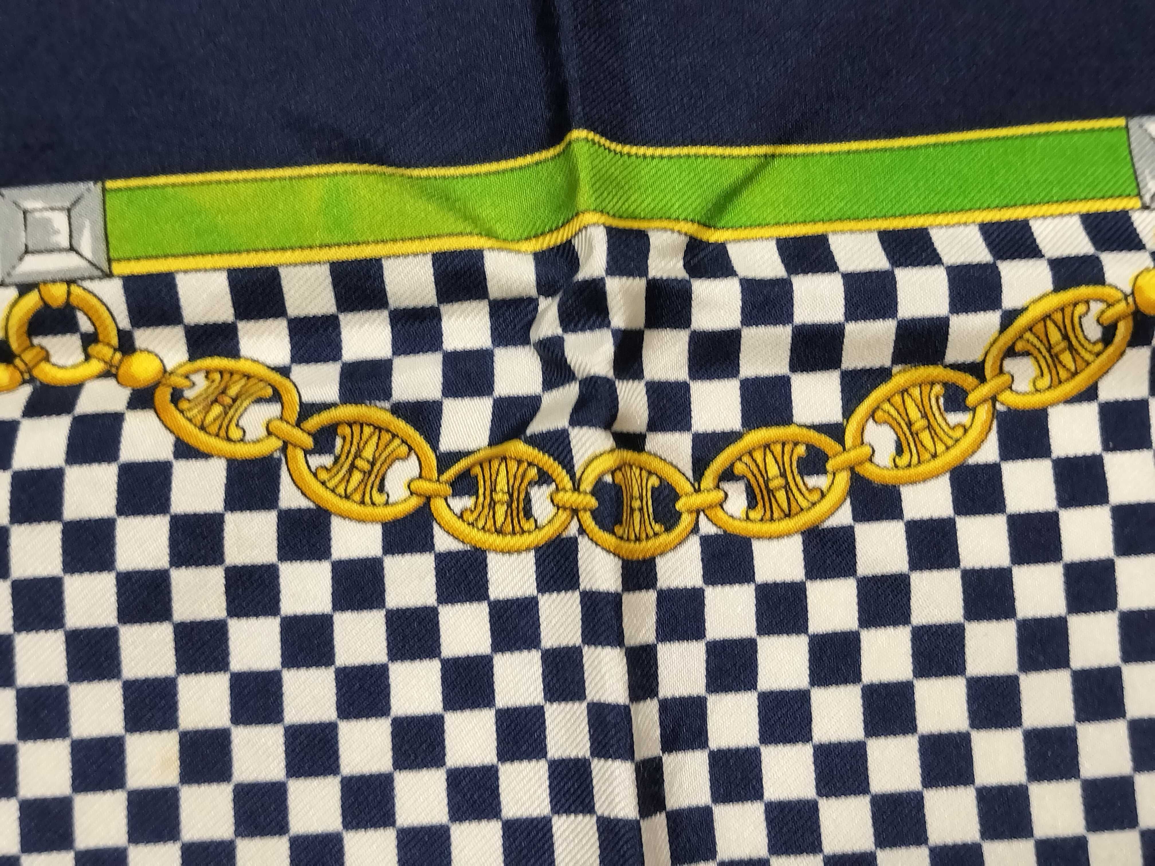 Celine Paris Equestrian Motif Silk Scarf