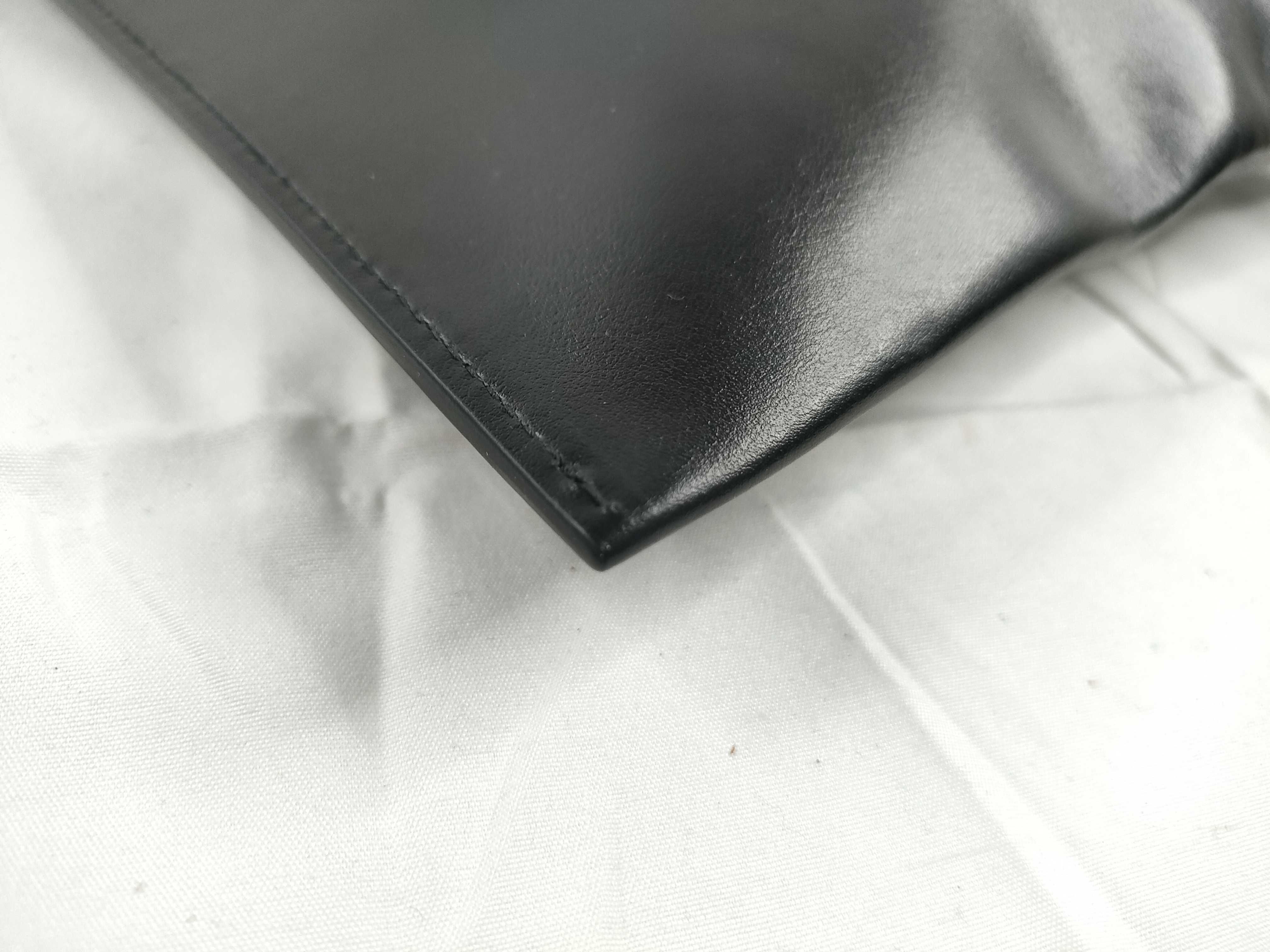 Christian Dior Daily Script Black Leather Zip Pouch