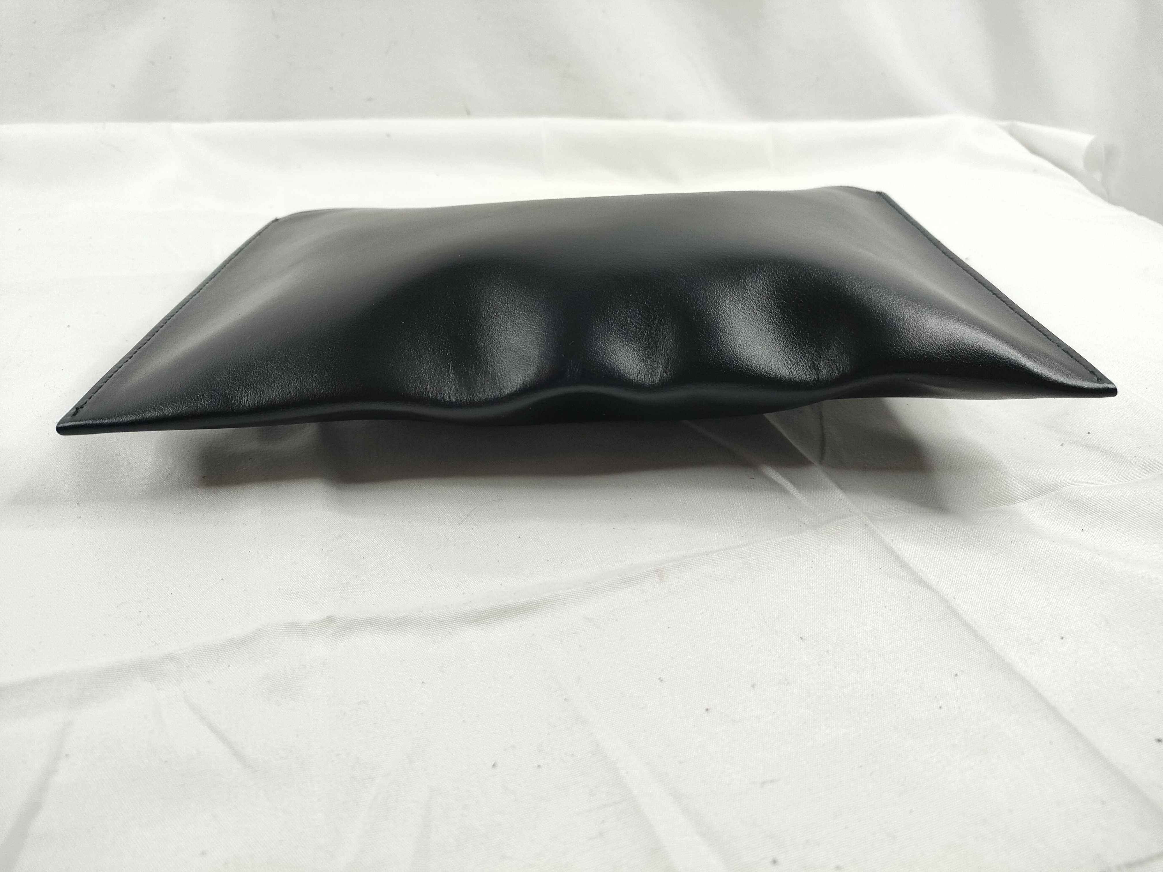Christian Dior Daily Script Black Leather Zip Pouch