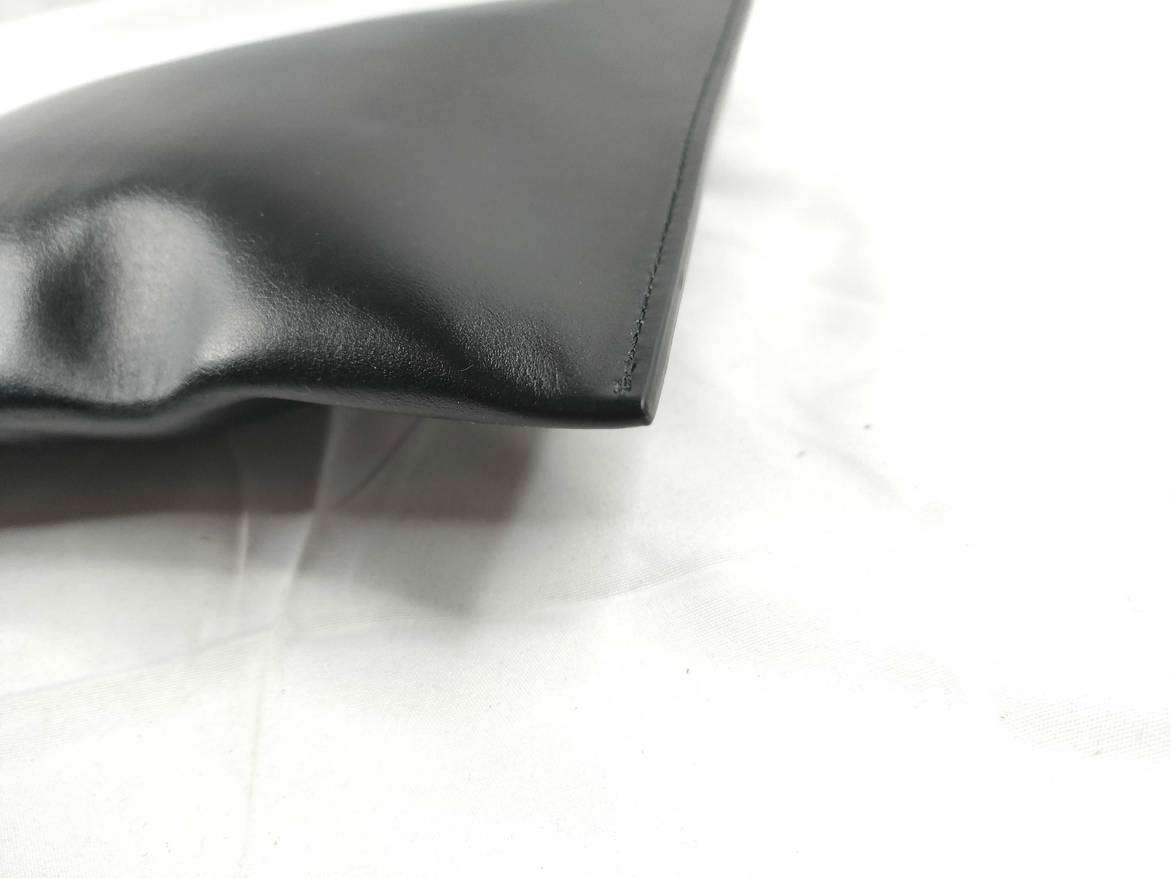 Christian Dior Daily Script Black Leather Zip Pouch