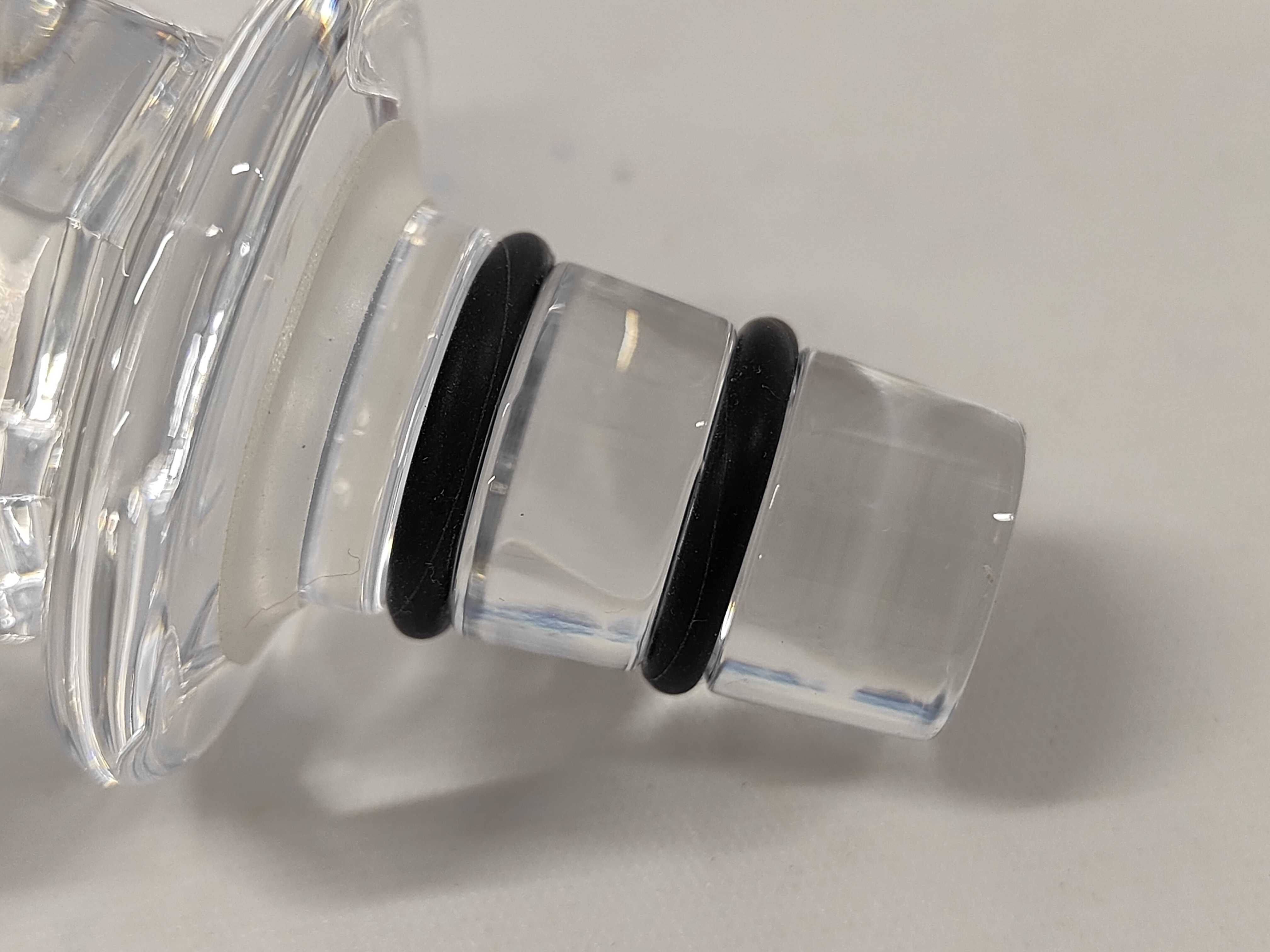 Baccarat Clear Crystal Faceted Bottle Stopper with Box