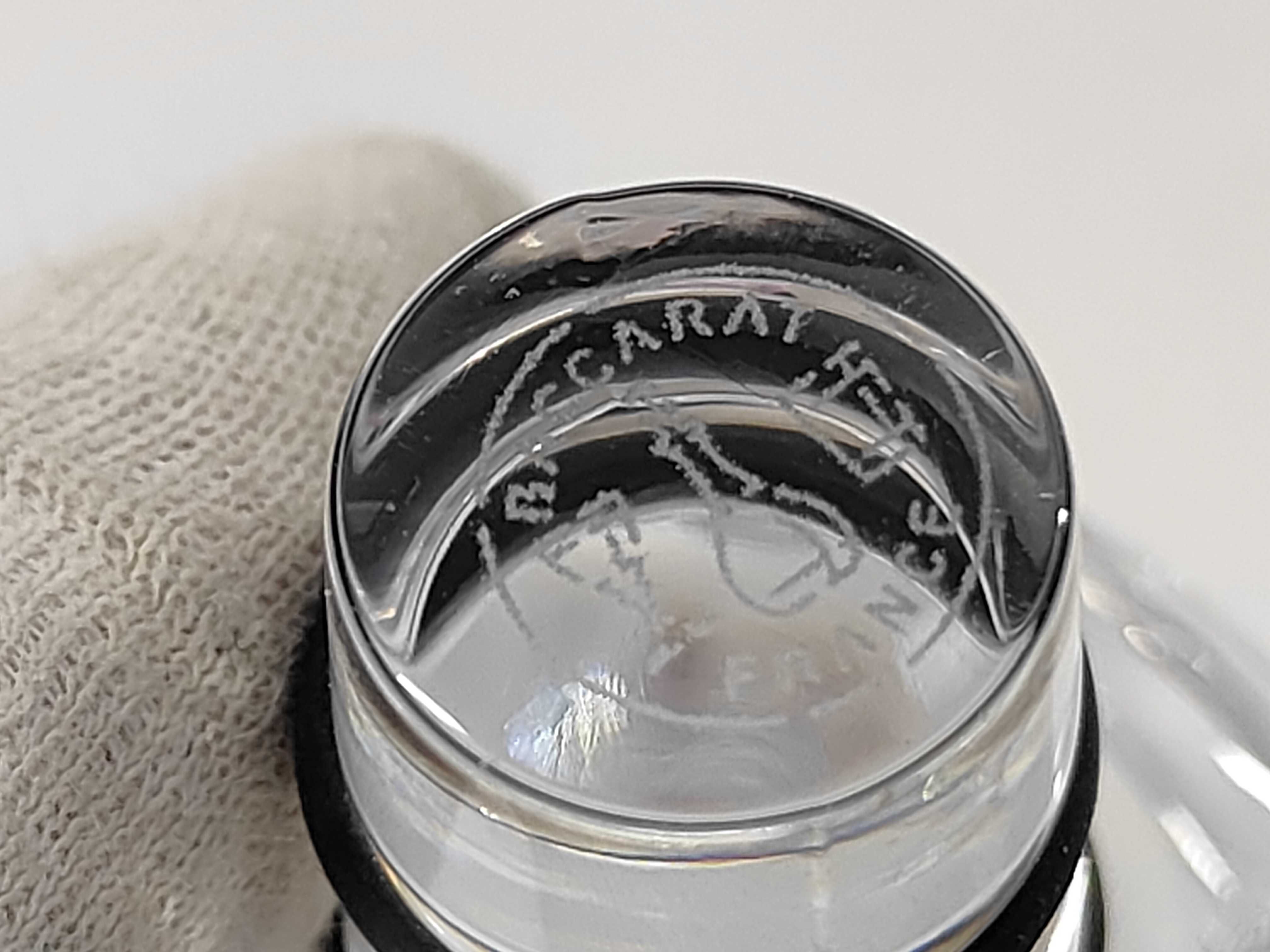 Baccarat Clear Crystal Faceted Bottle Stopper with Box
