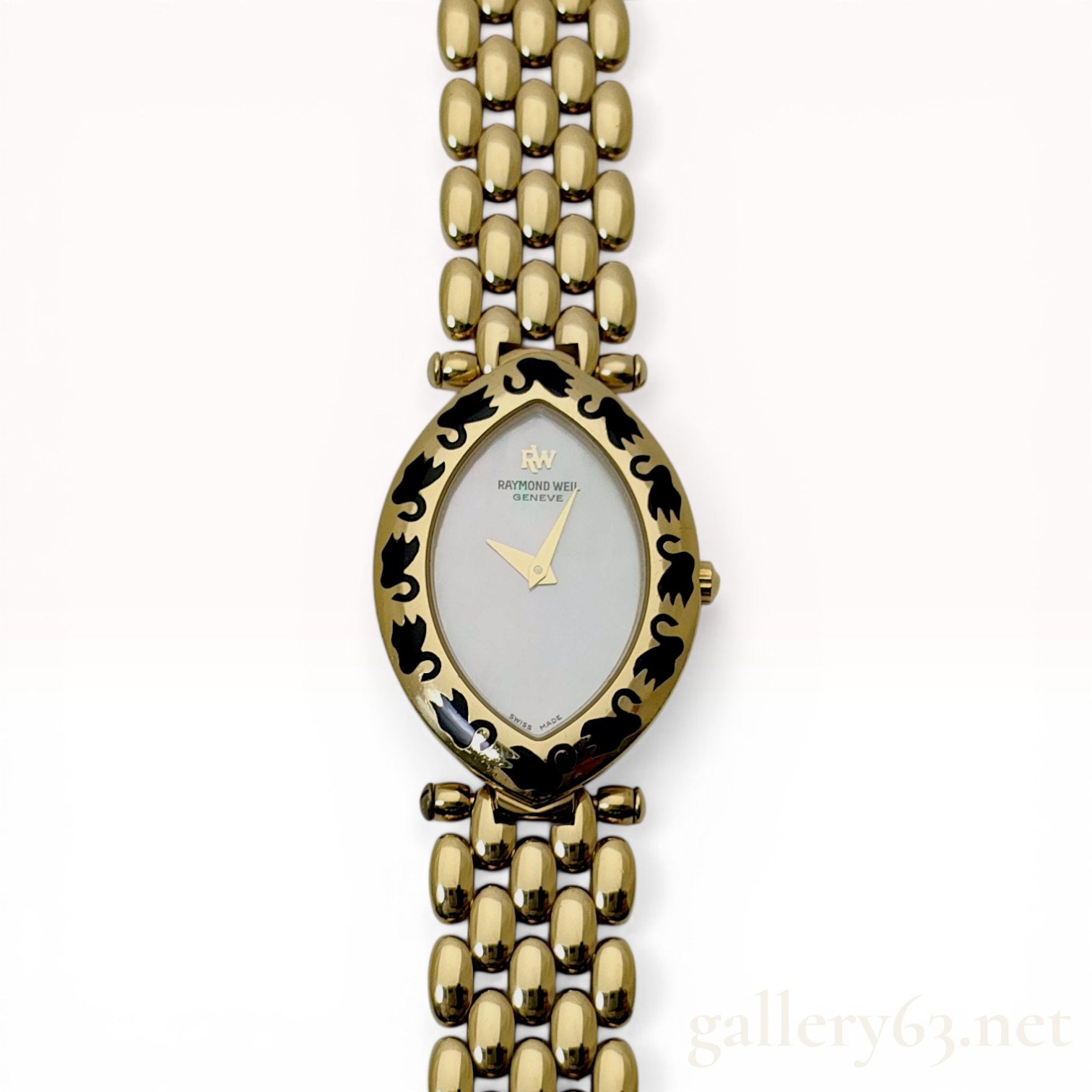 Raymond Weil Geneve 18K Gold Electroplated Marquise Dress Watch, Ref. 5852
