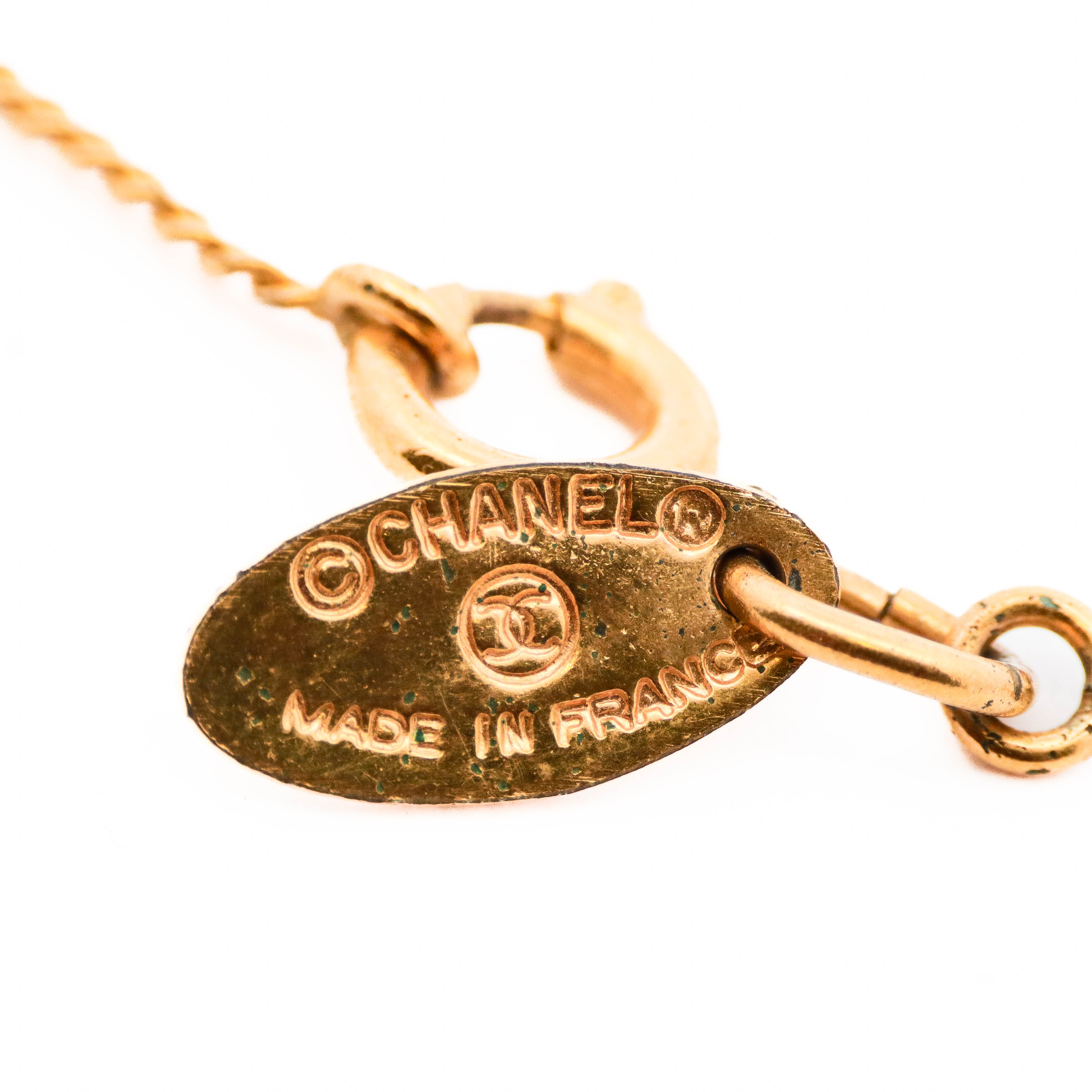 Chanel Gold-Plated Flat Curb Link Chain Necklace