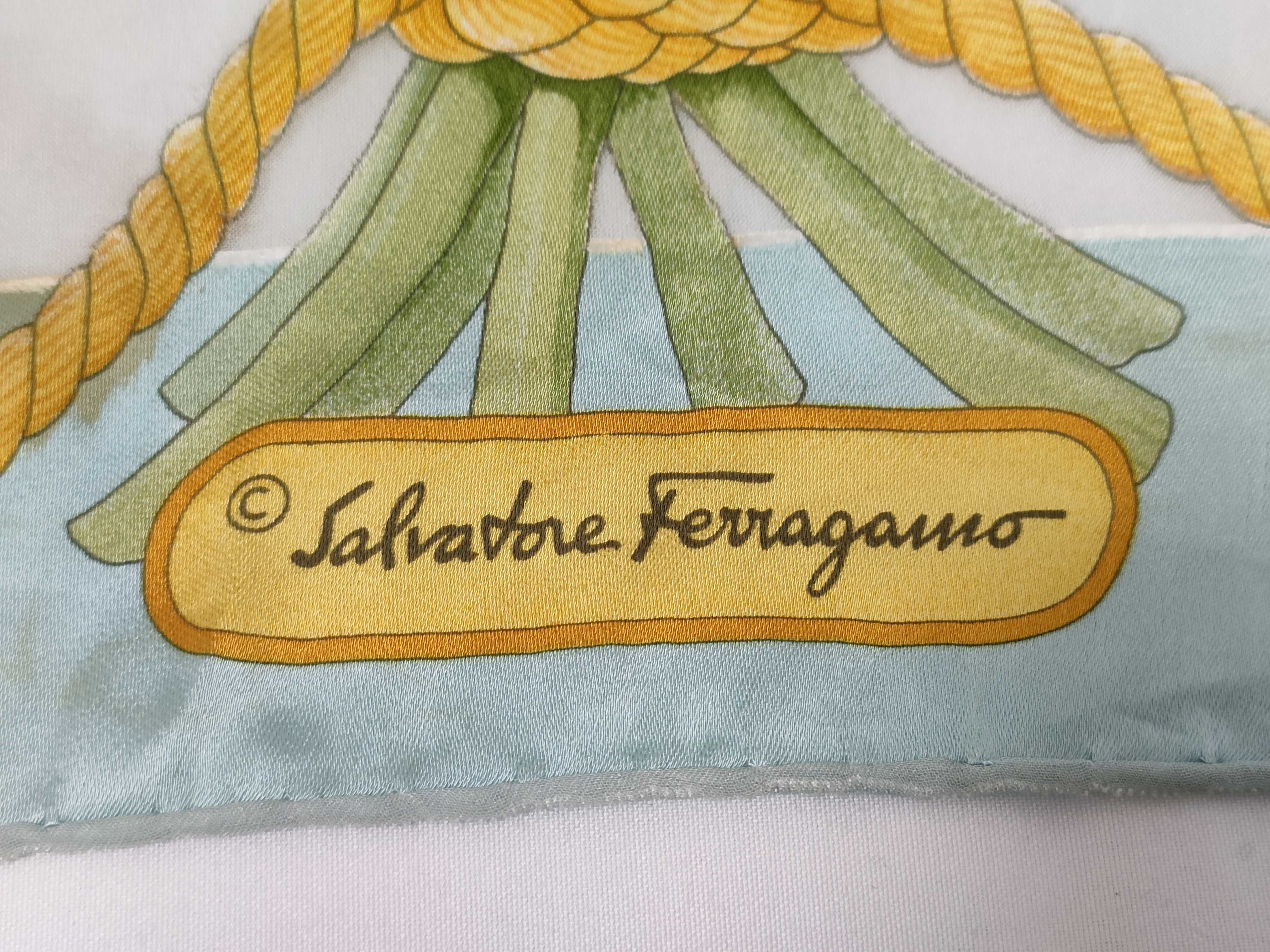 Two Designer Silk Scarves, Salvatore Ferragamo and Celine Paris