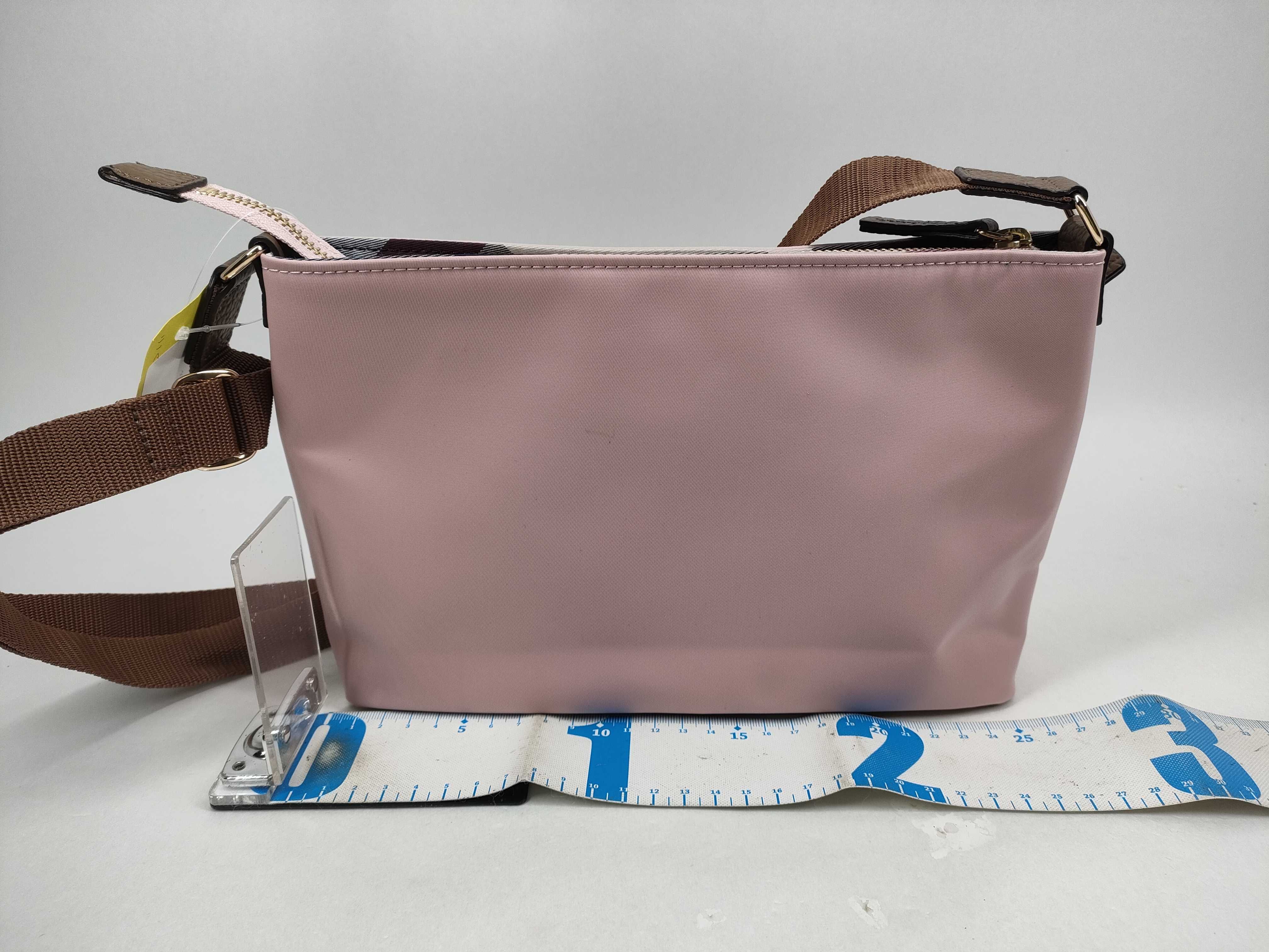 Blue Label Crestbridge Pink Nylon Crossbody Bag