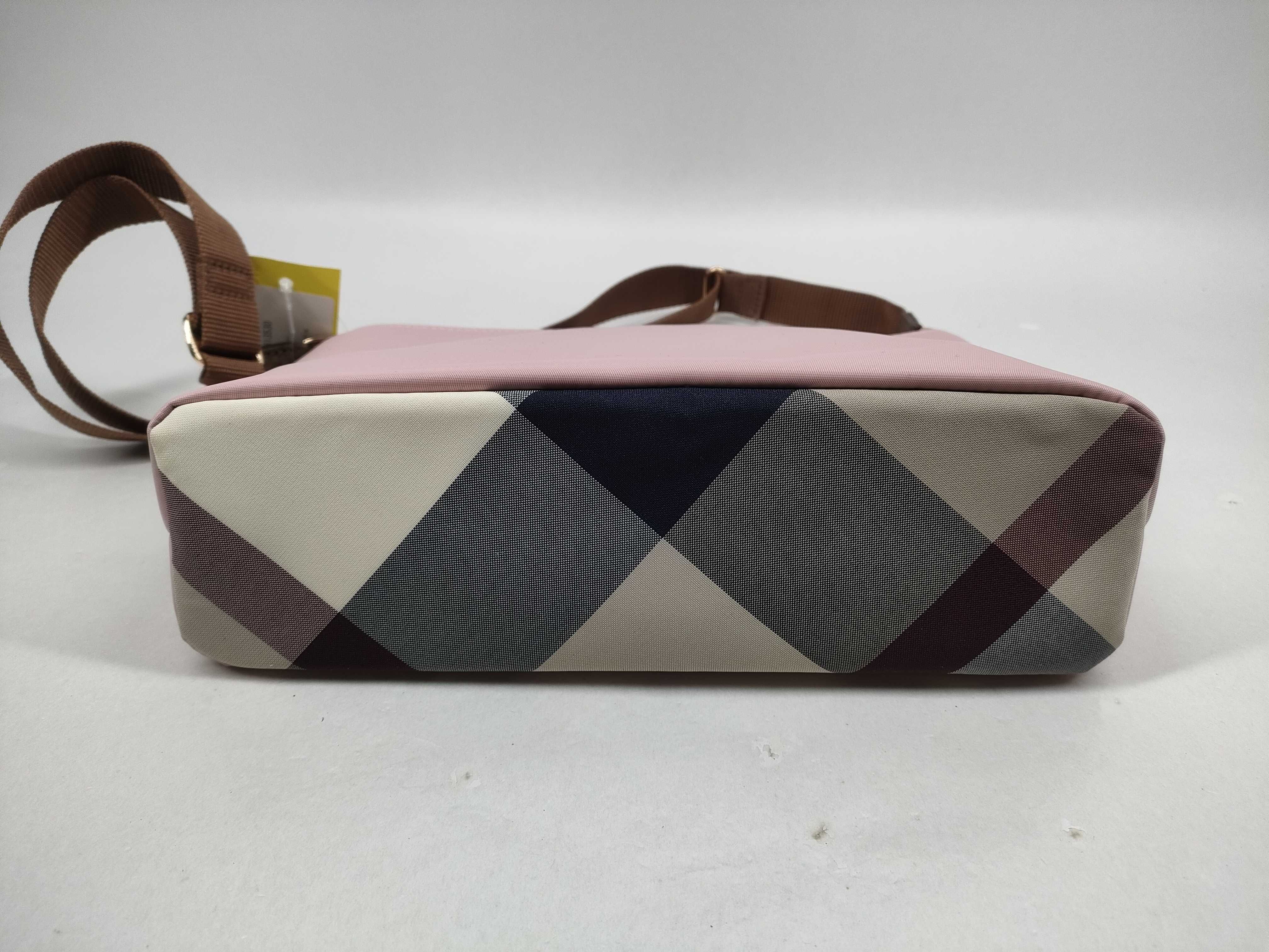 Blue Label Crestbridge Pink Nylon Crossbody Bag