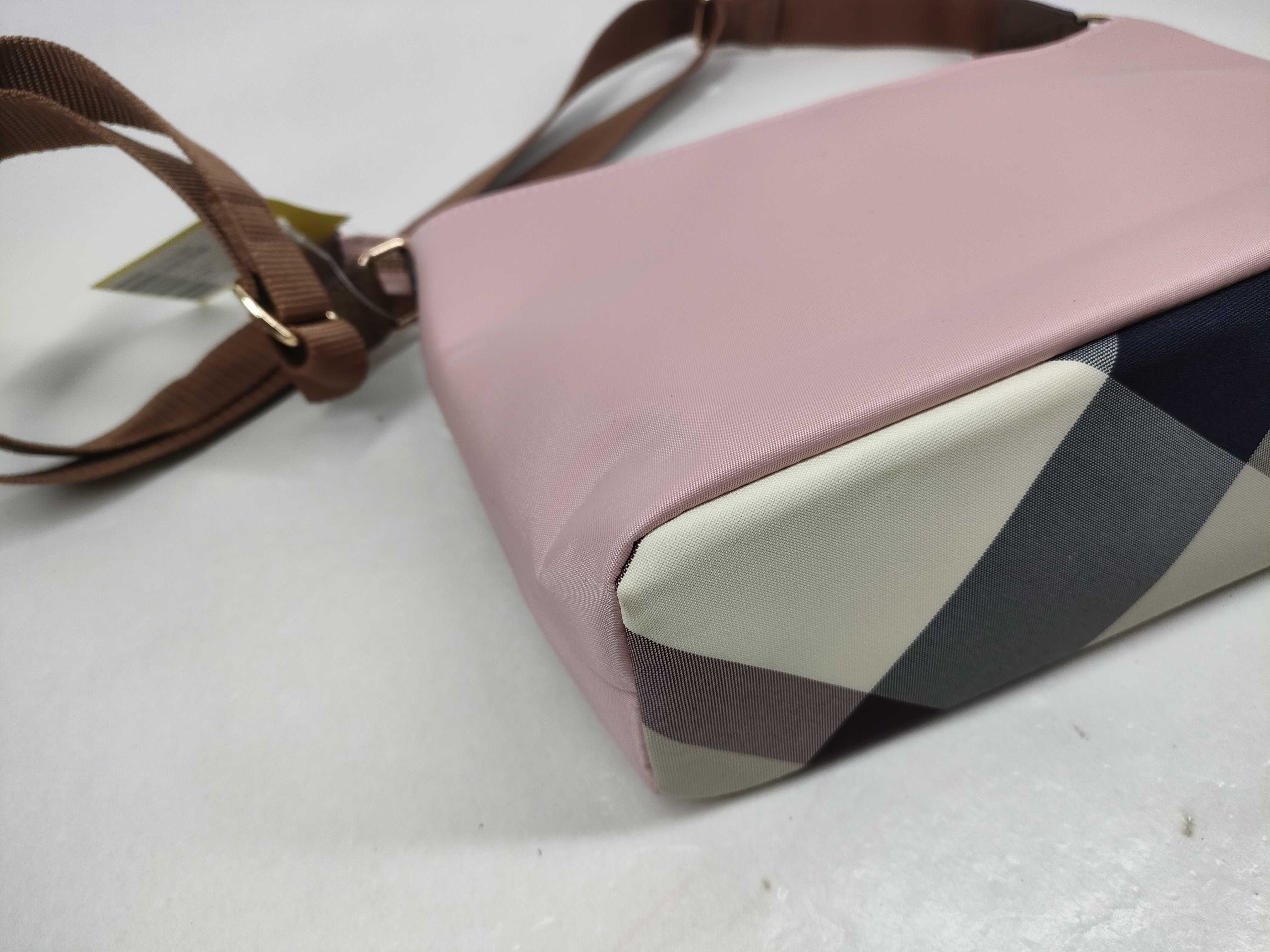 Blue Label Crestbridge Pink Nylon Crossbody Bag
