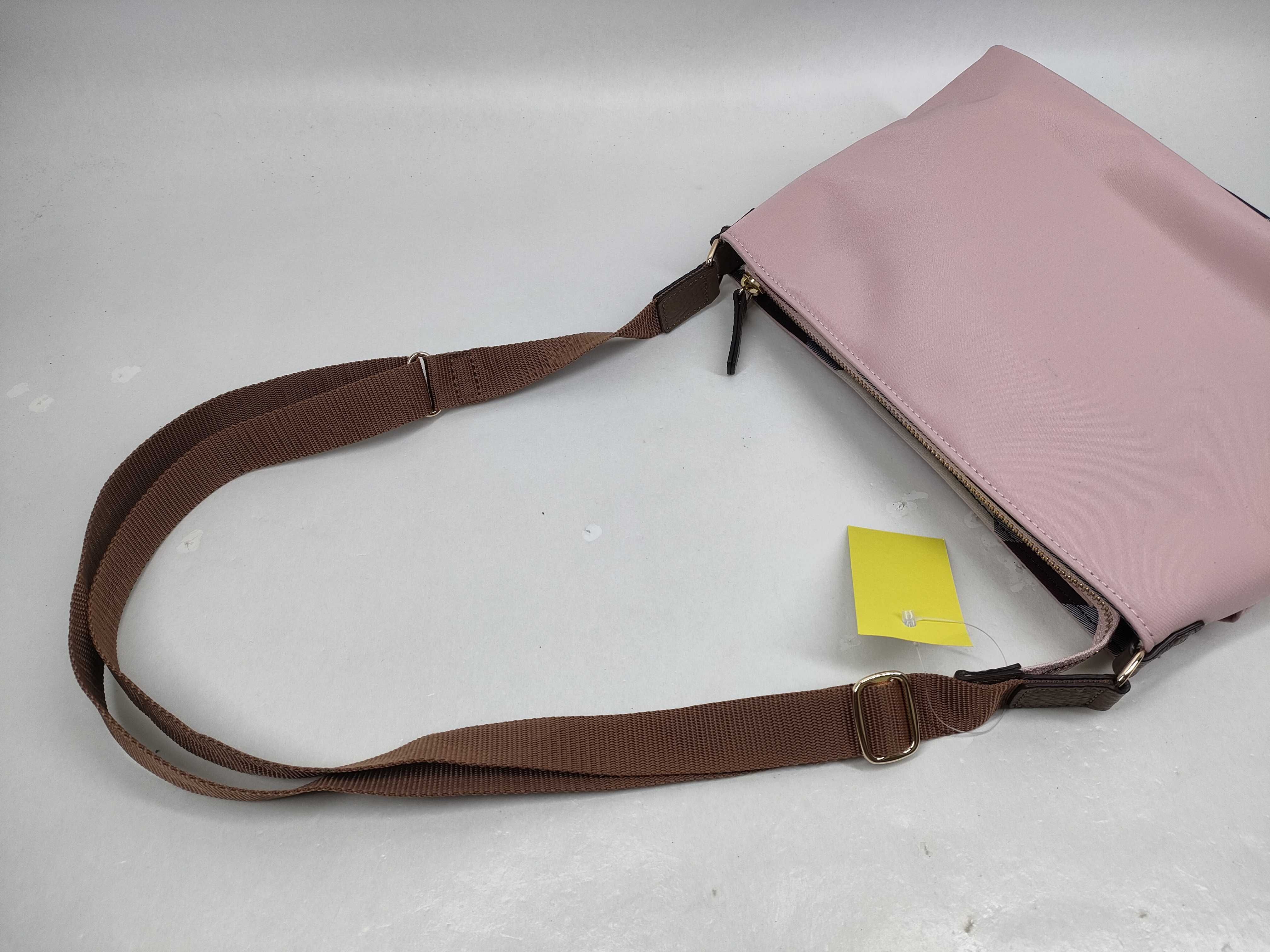 Blue Label Crestbridge Pink Nylon Crossbody Bag