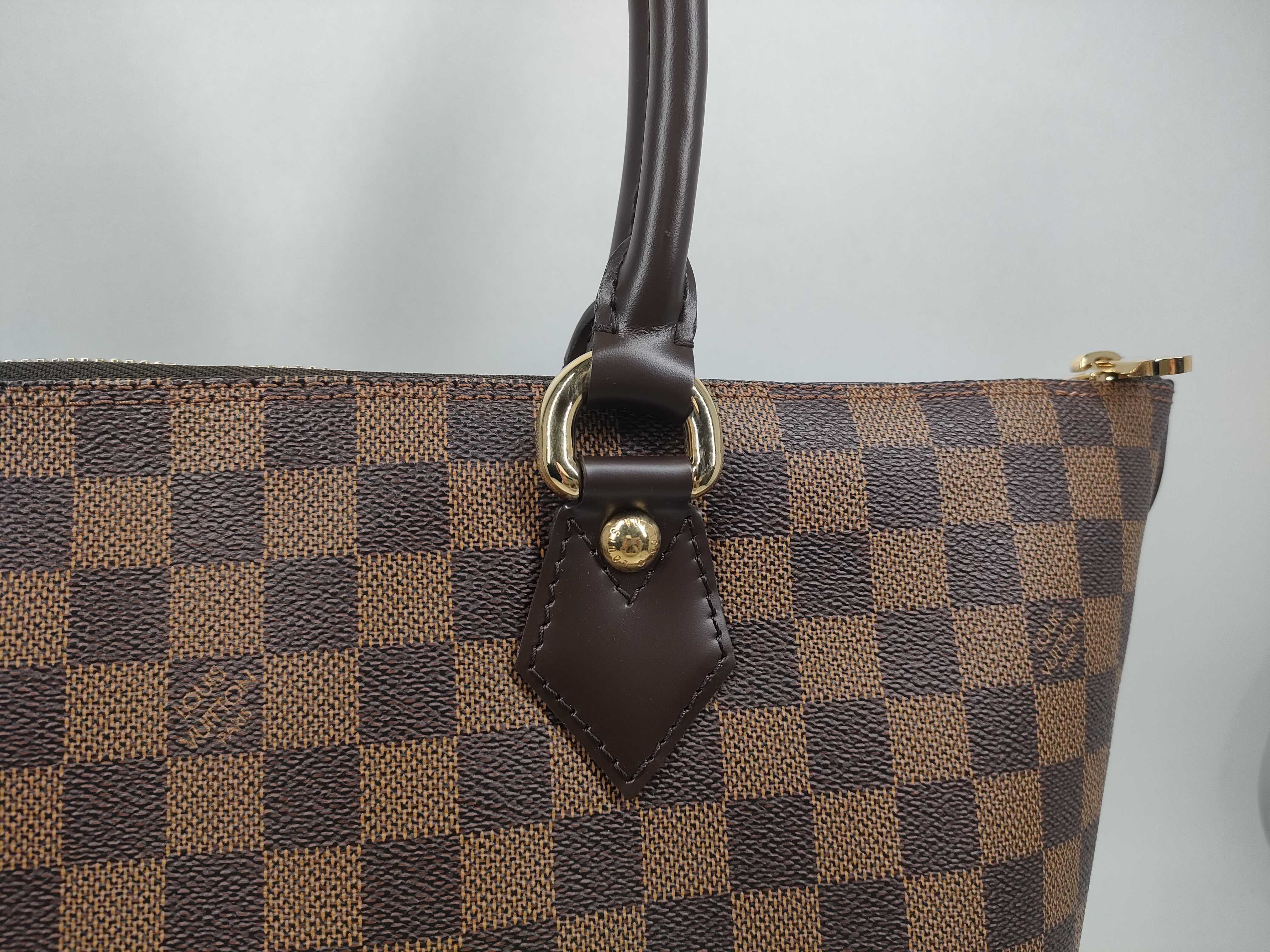 Louis Vuitton Damier Ebene Saleya MM Tote Bag with Box and Dust Bag - Excellent Condition