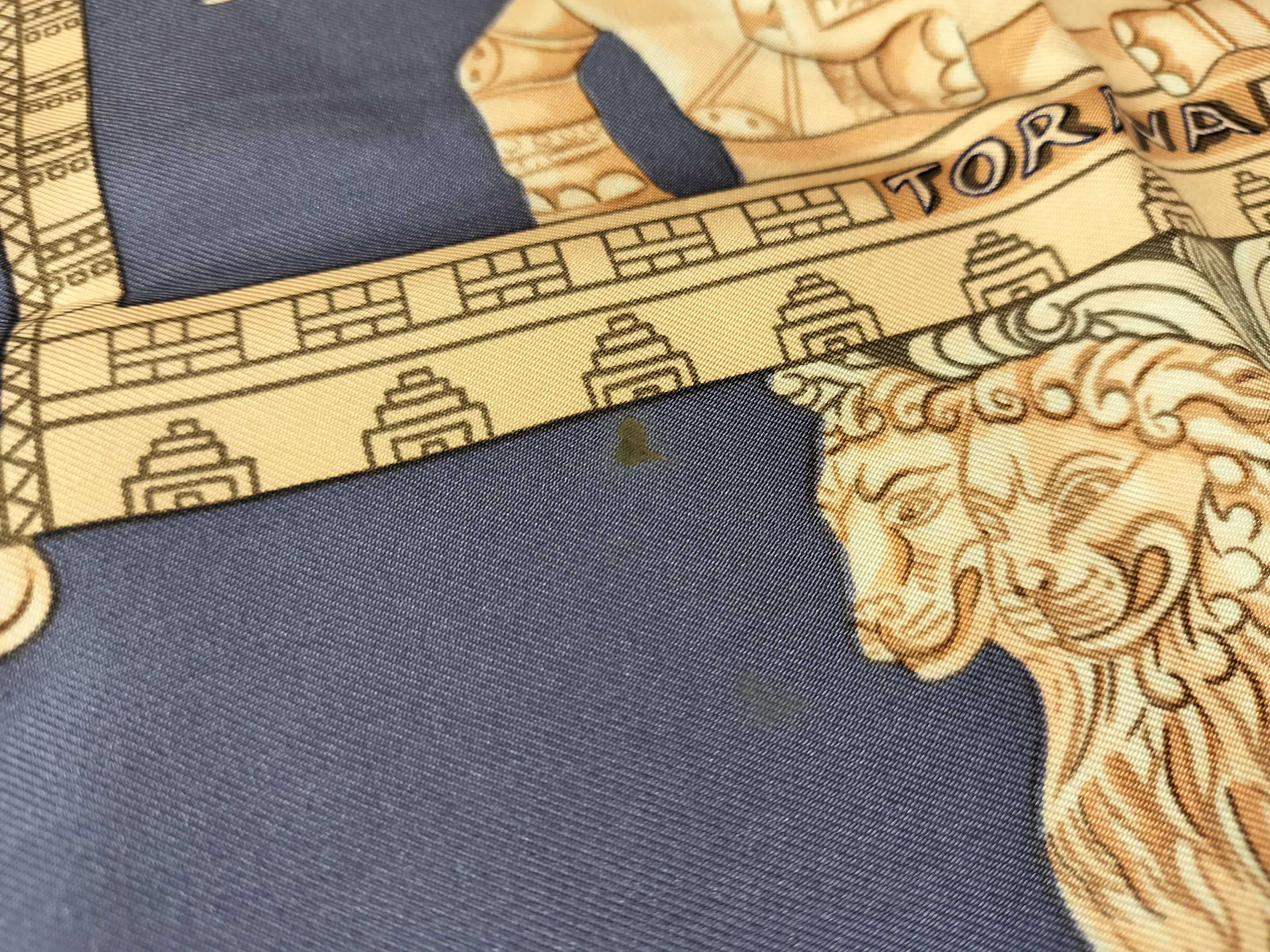 Hermes Torana Pattern Silk Twill Scarf