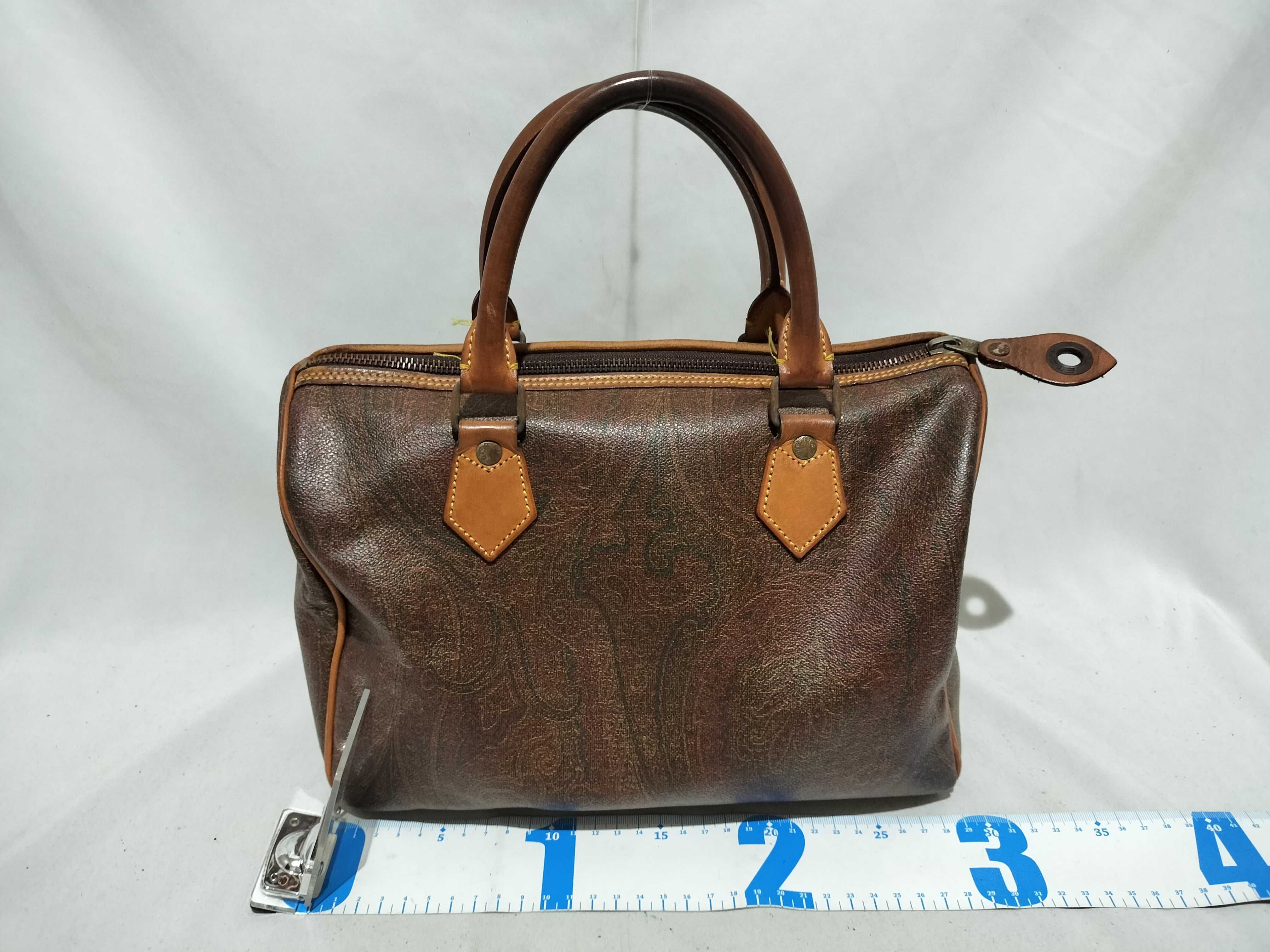Etro Paisley Coated Canvas Boston Bag