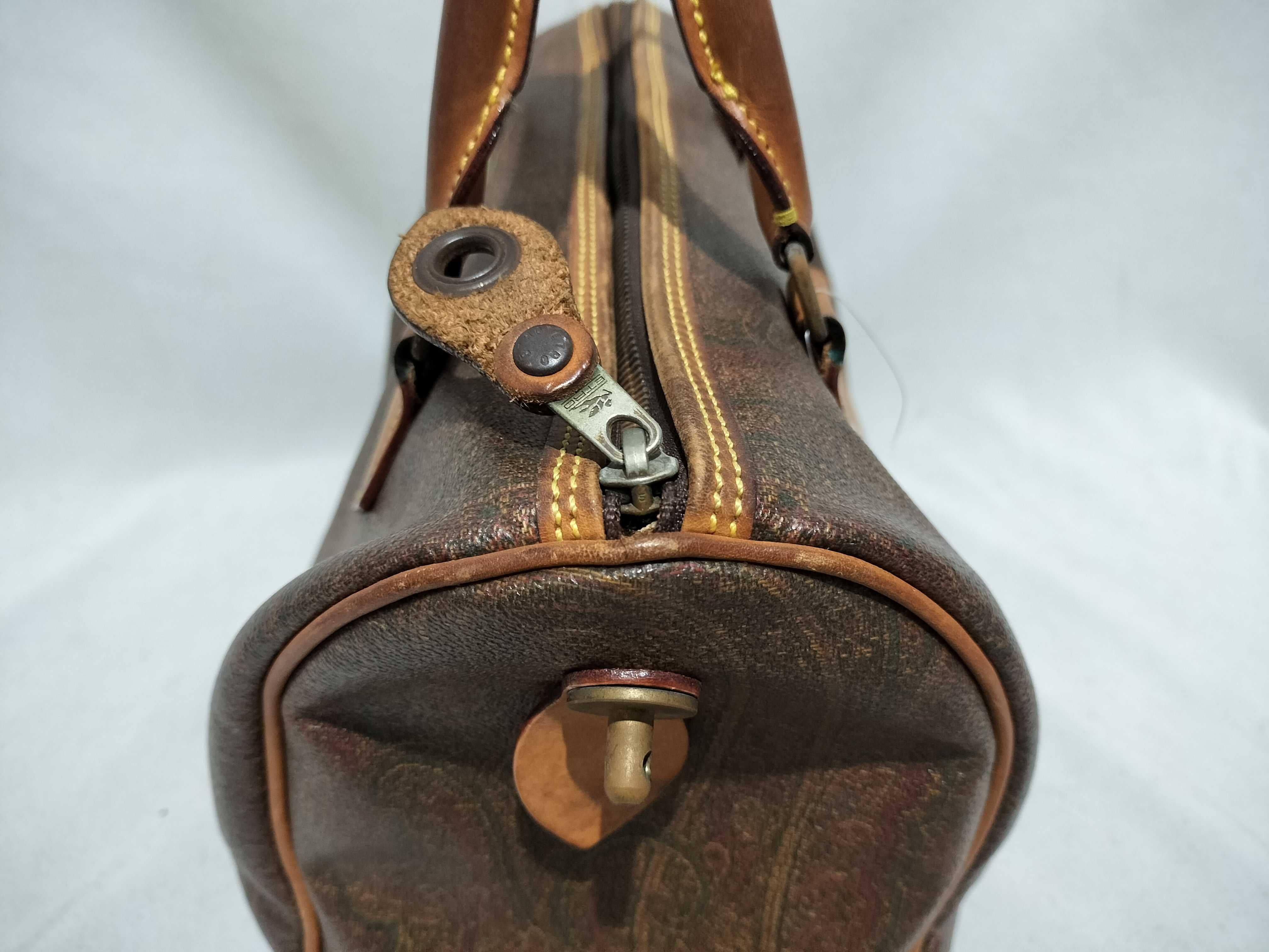Etro Paisley Coated Canvas Boston Bag