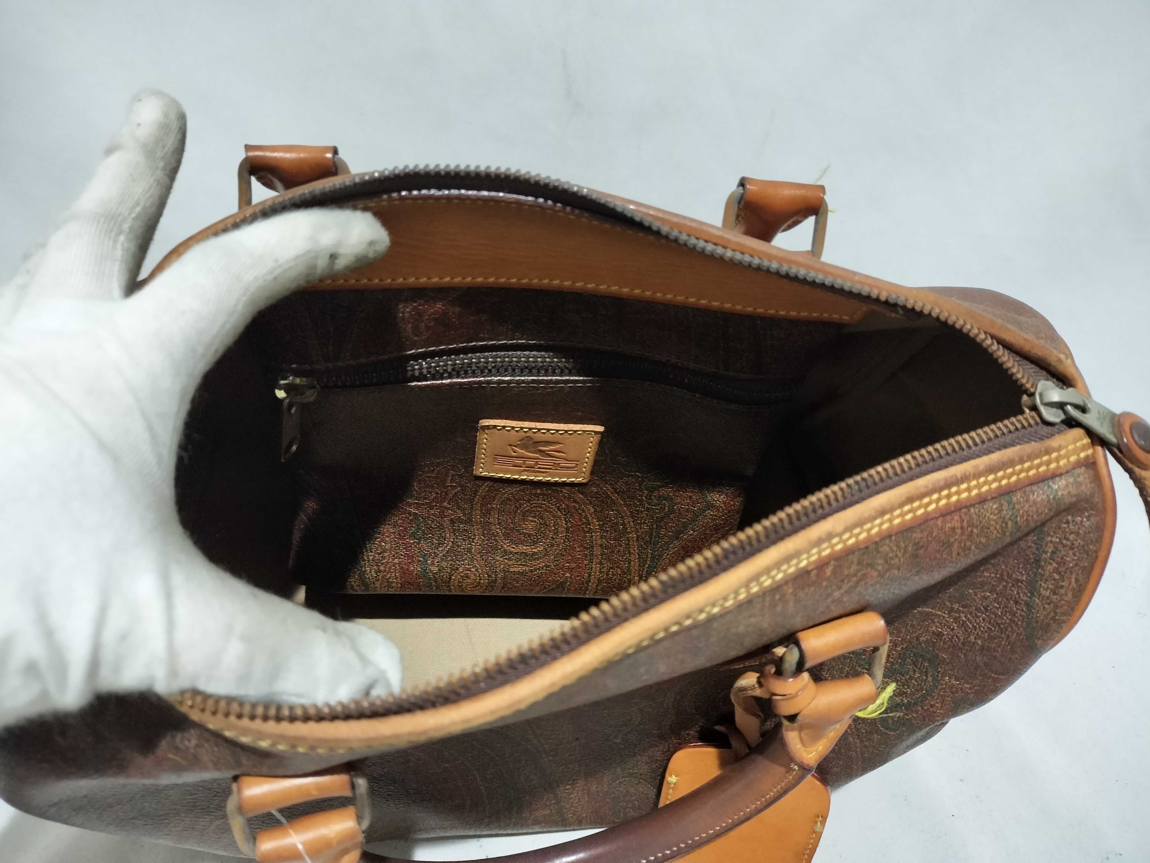 Etro Paisley Coated Canvas Boston Bag