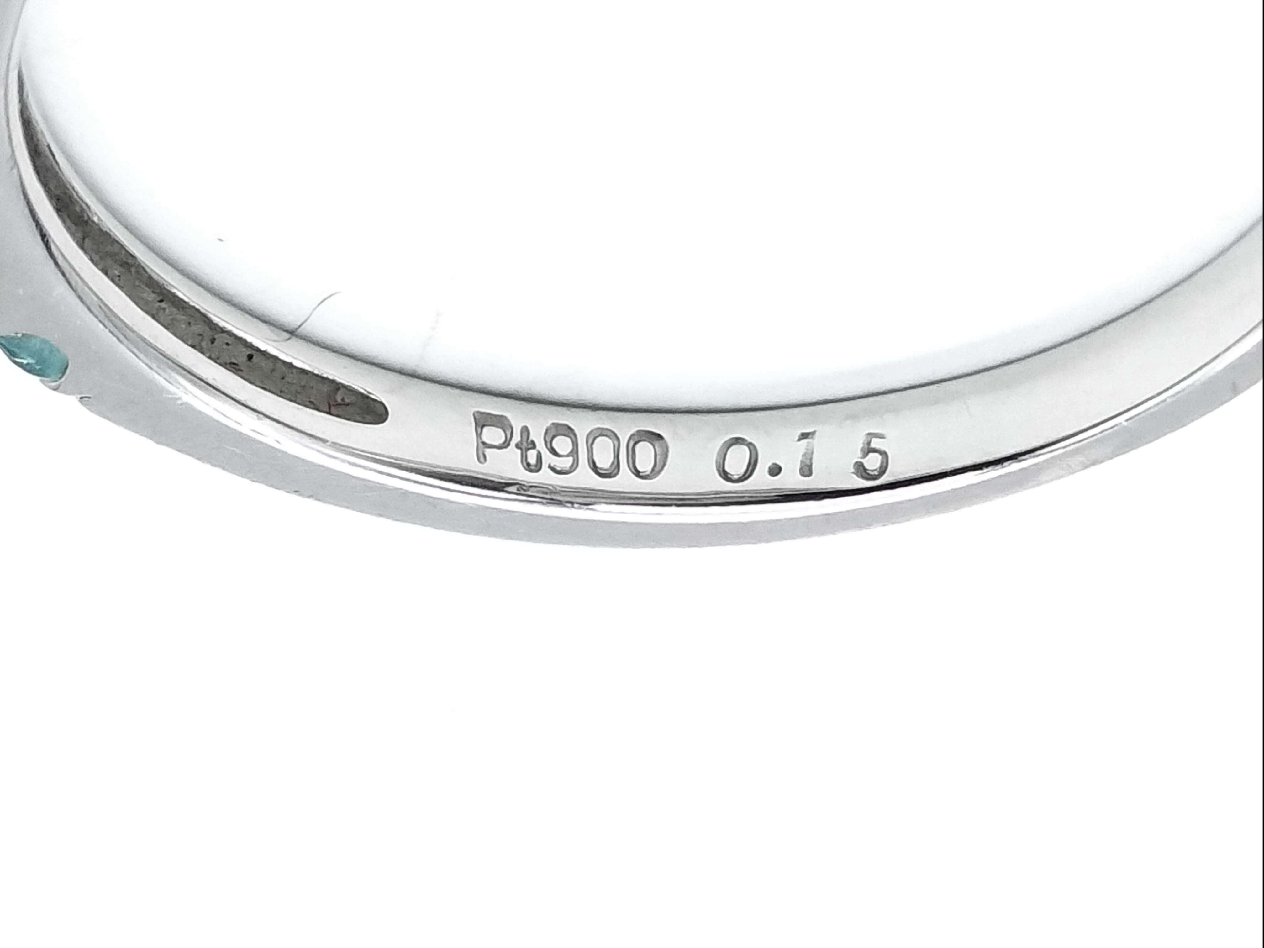 Platinum, Paraiba Tourmaline, and Diamond Half-Eternity Band
