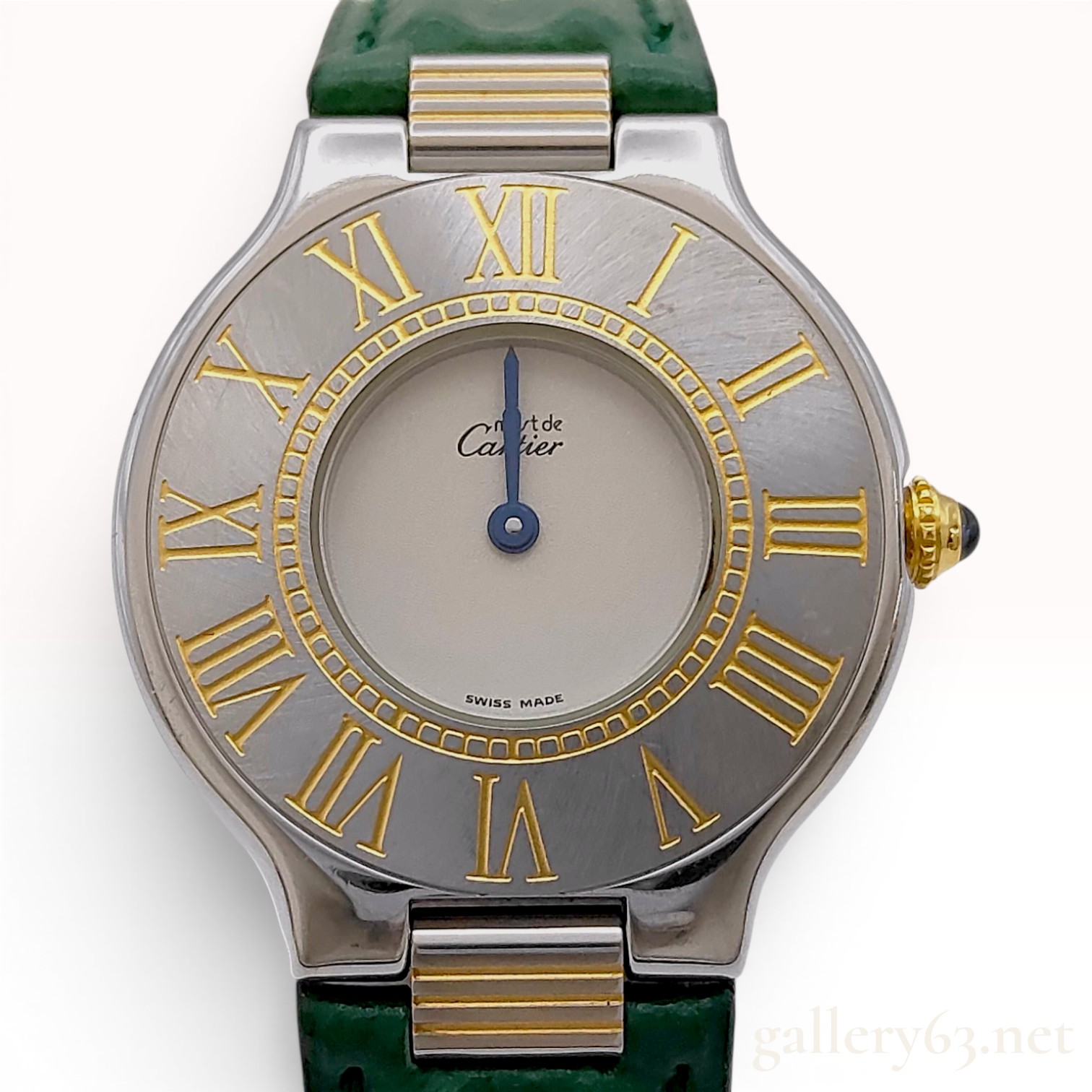 Cartier Must 21 Stainless Steel and Gold Tone Quartz Wristwatch Reference 123 000 P