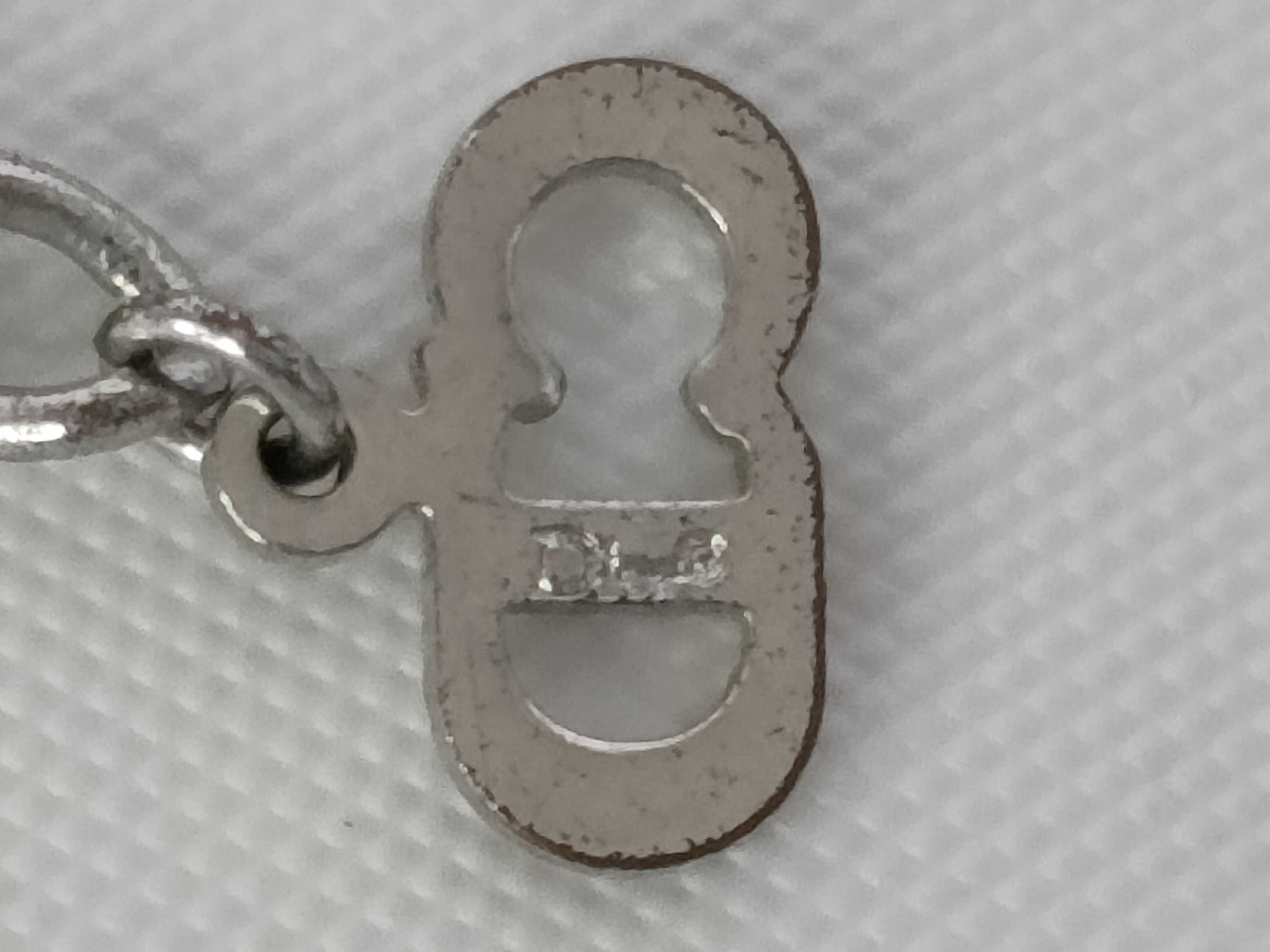 Christian Dior Silver-Tone Oblique Logo Chain Bracelet