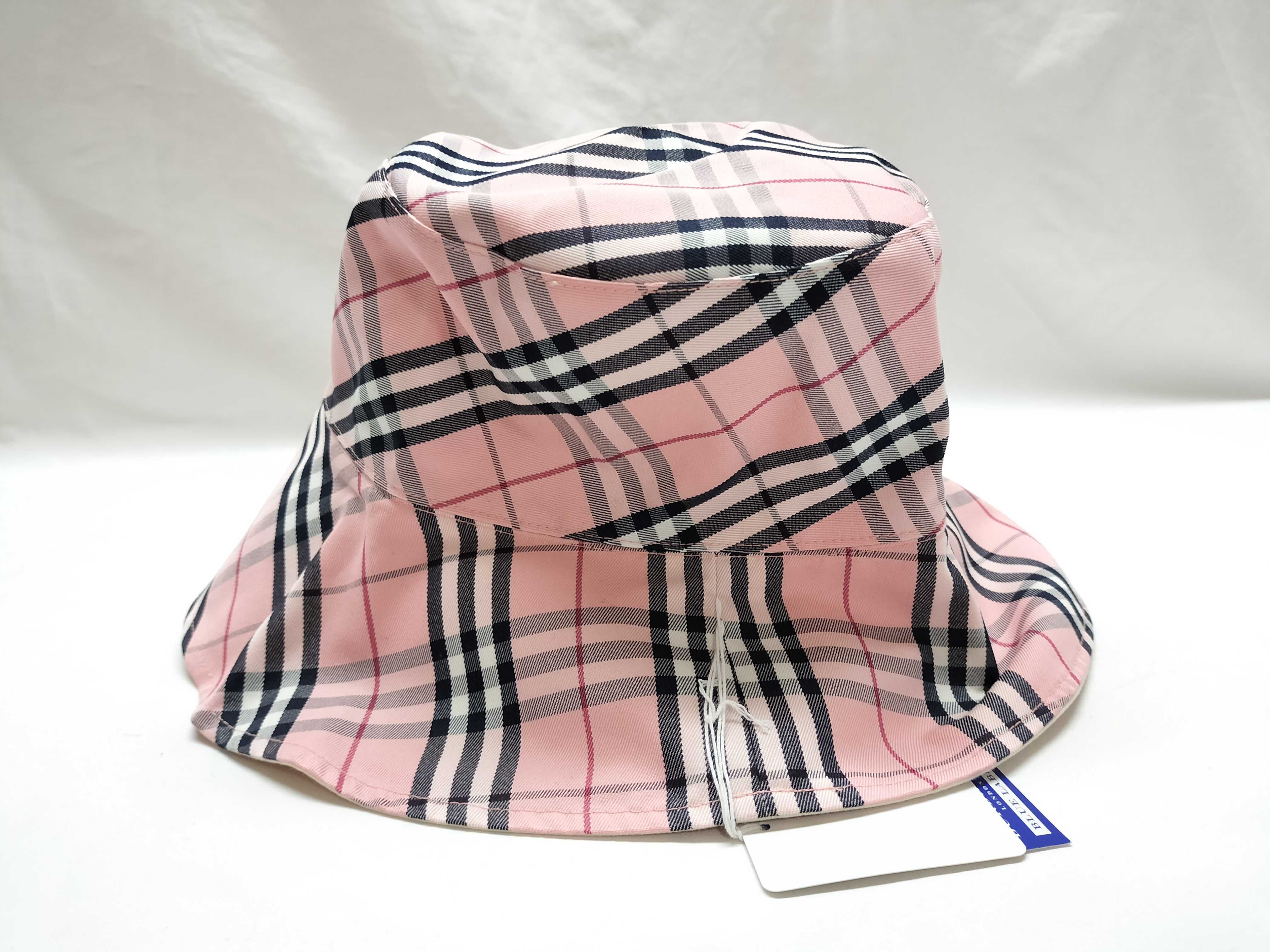 Burberry Blue Label Reversible Cotton-Blend Check Bucket Hat