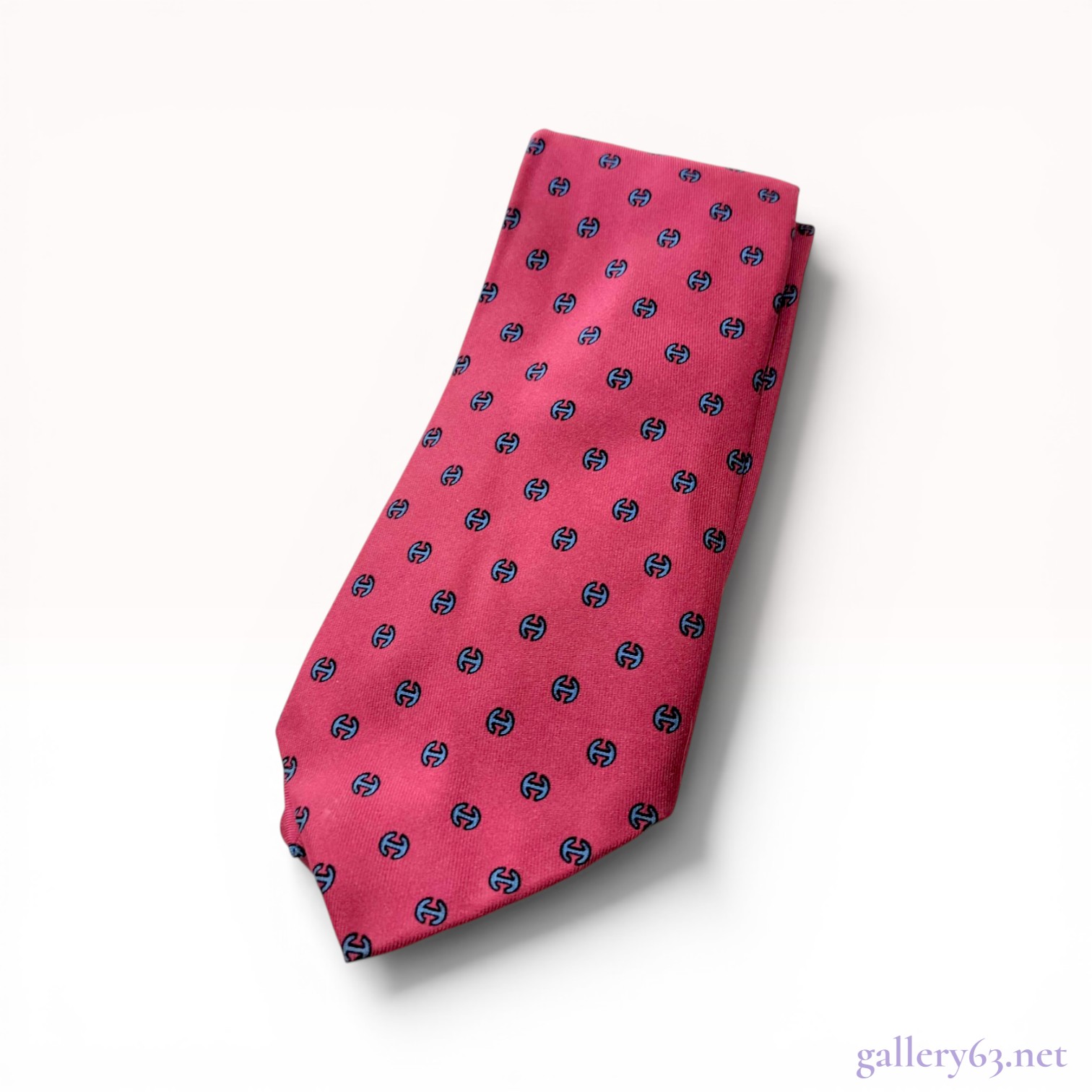 Hermes Silk Twill Geometric Pattern Necktie