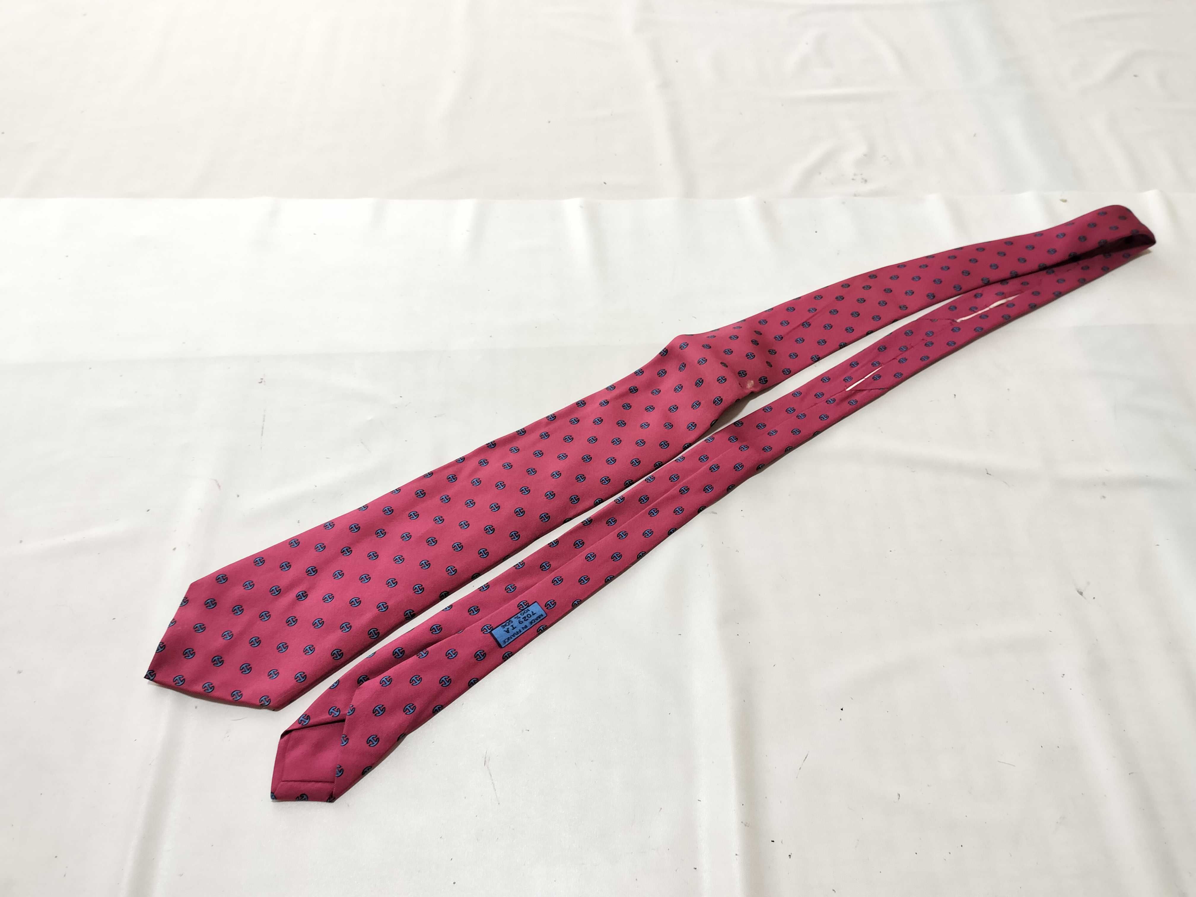 Hermes Silk Twill Geometric Pattern Necktie