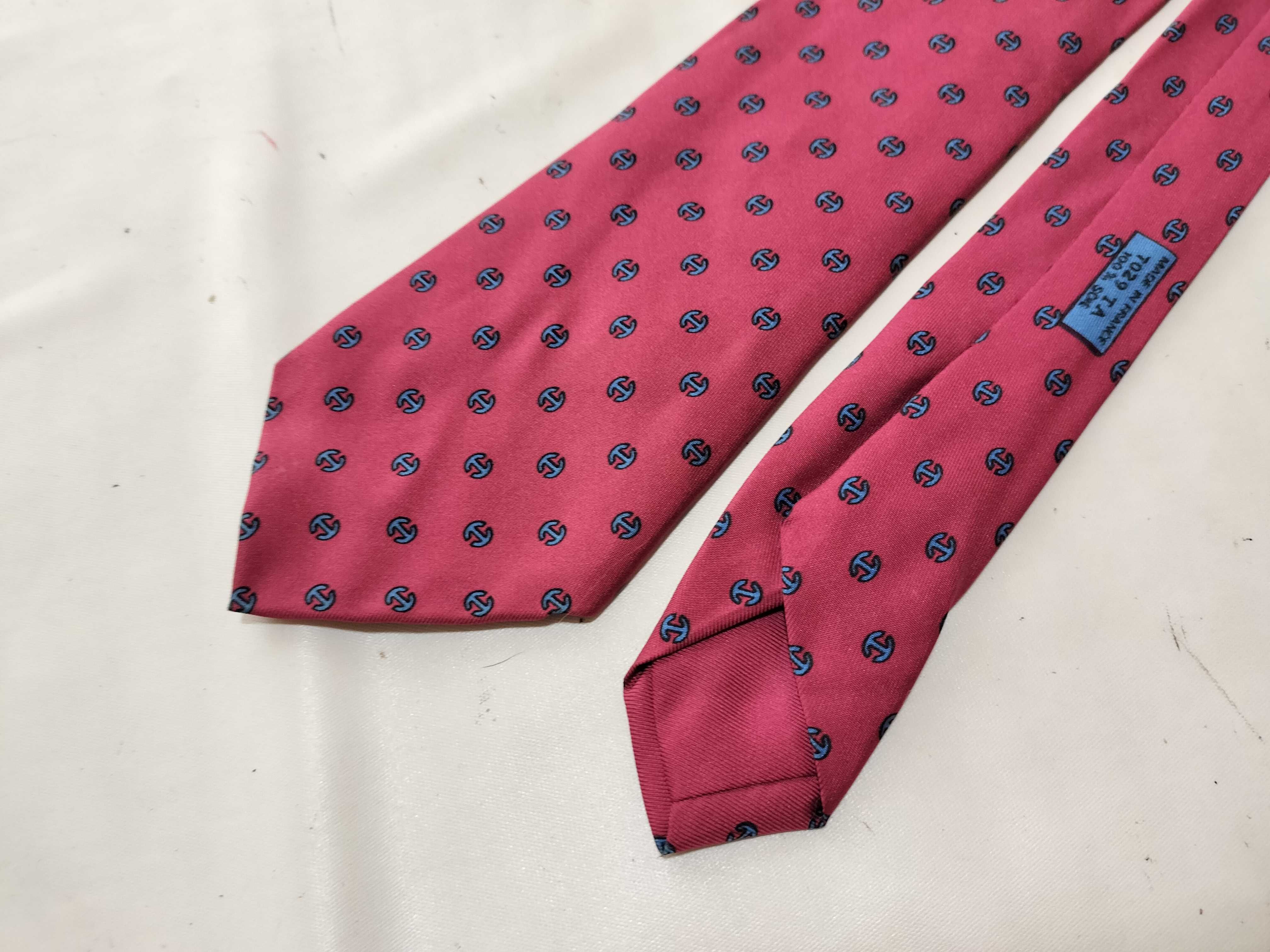Hermes Silk Twill Geometric Pattern Necktie