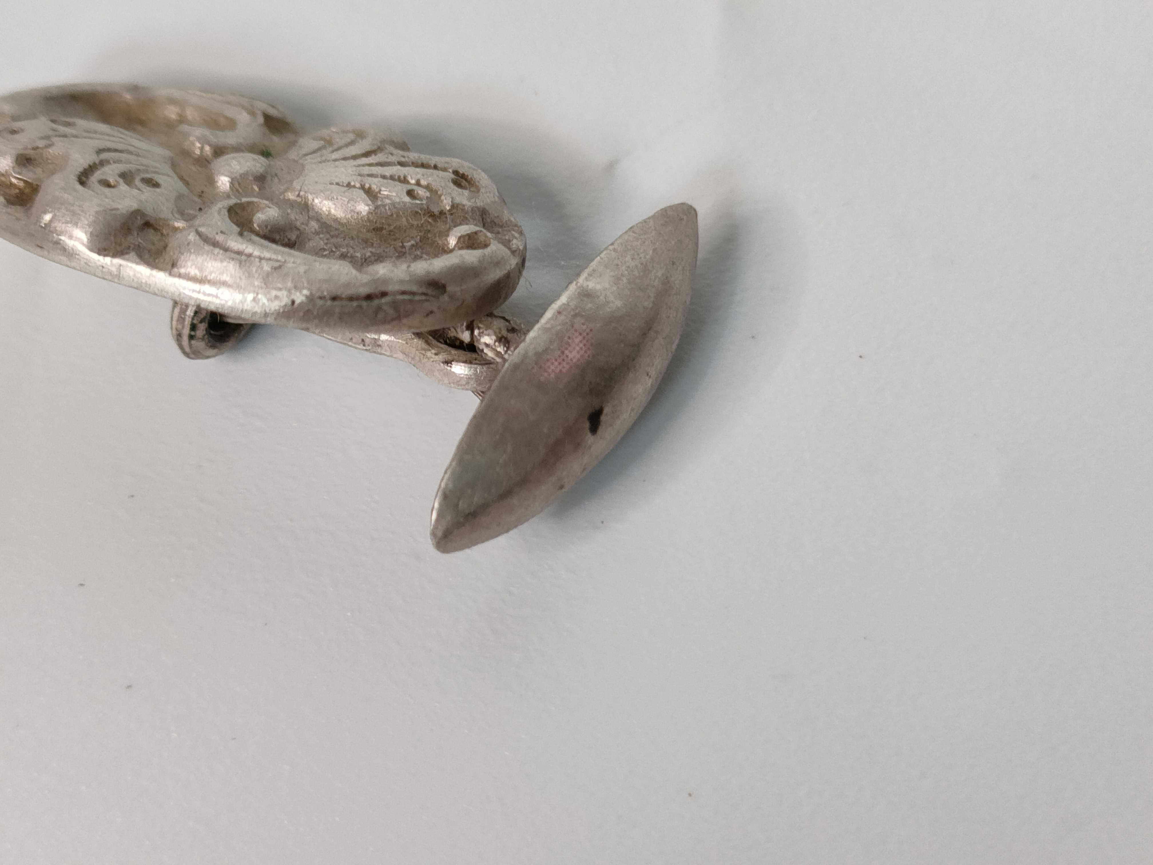 A Collection of Four Sets of Silver and.800 Silver Jewelry Including Spinx Cufflinks