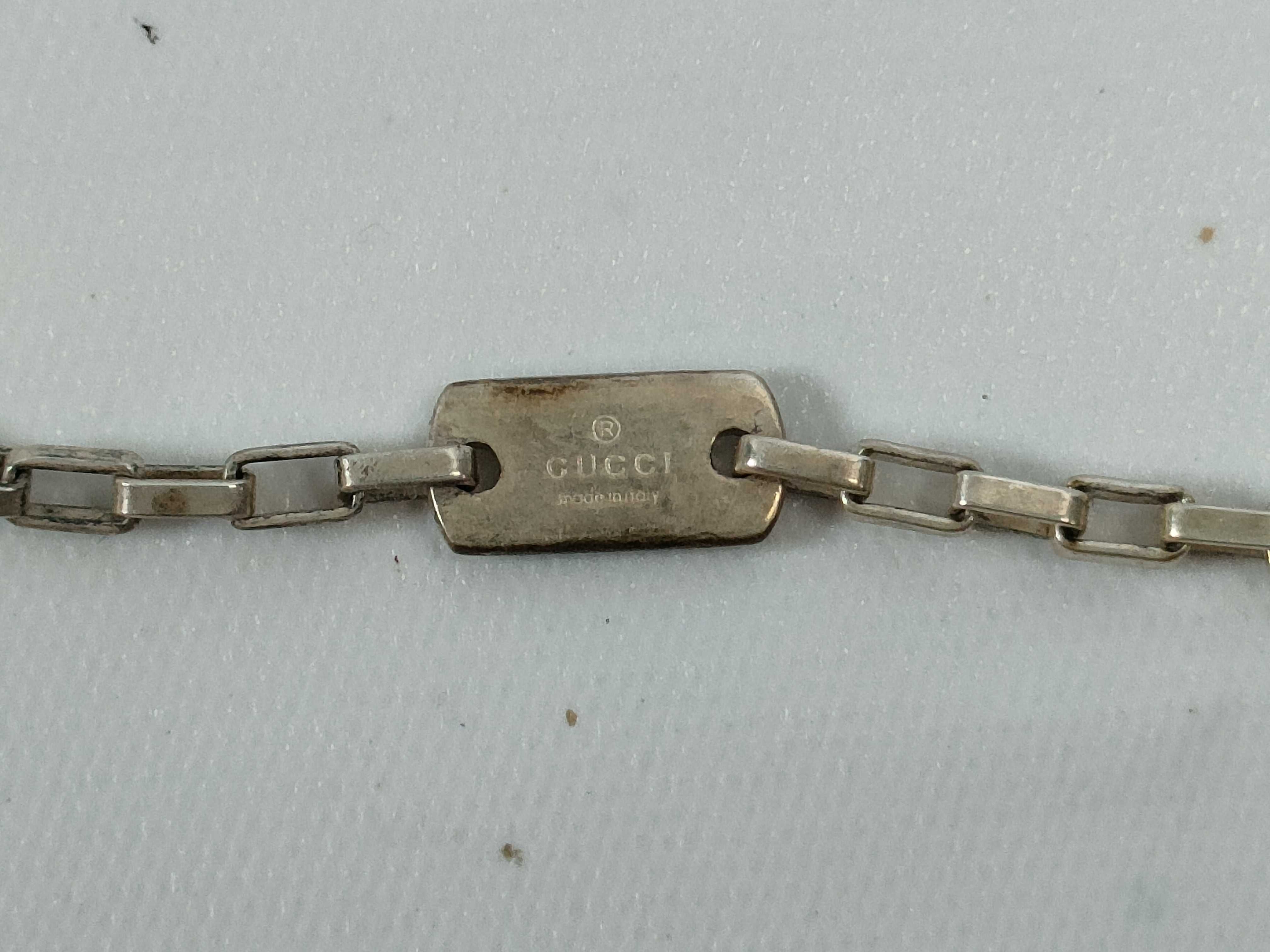 Gucci Sterling Silver Modernist G Pendant Necklace