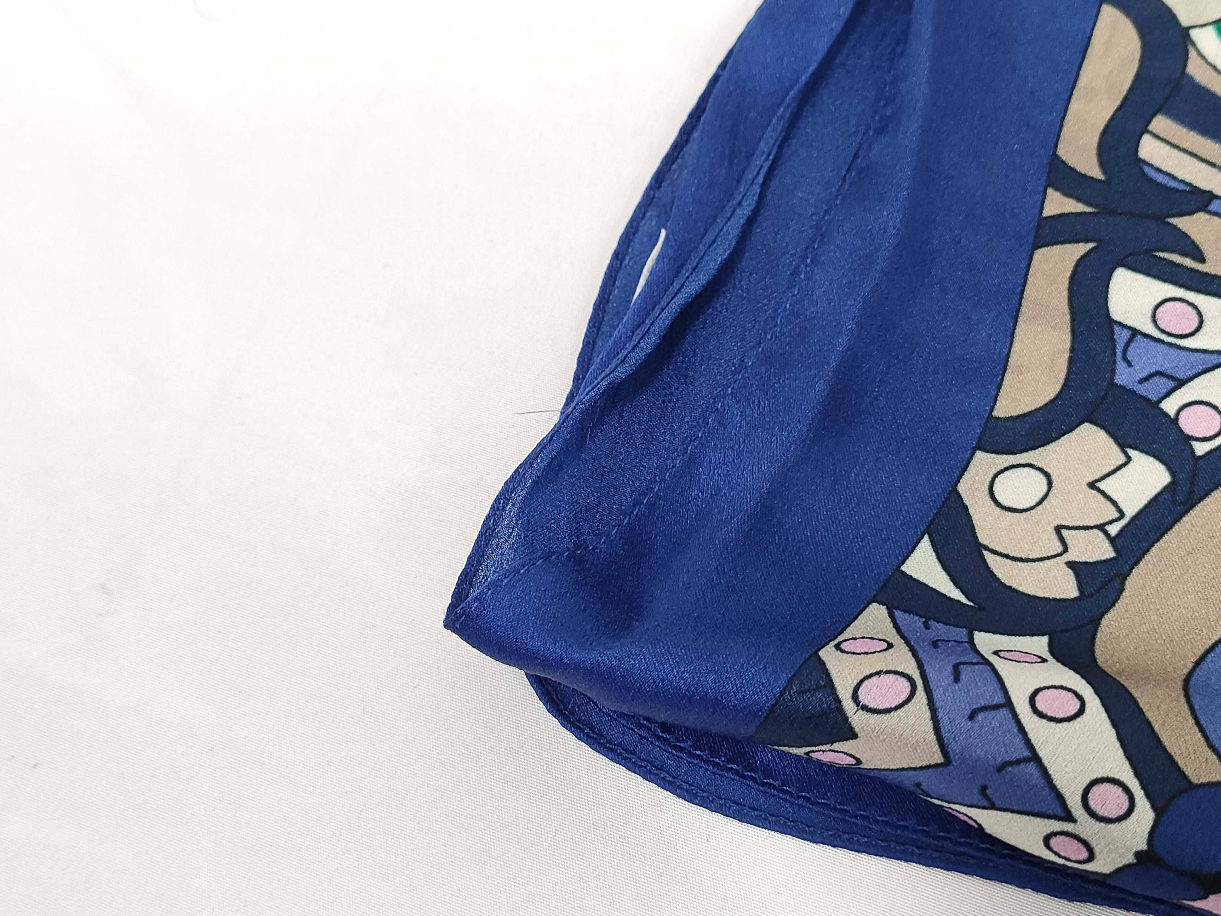 MaxMara Italian Silk Square Scarf with Paisley Motif