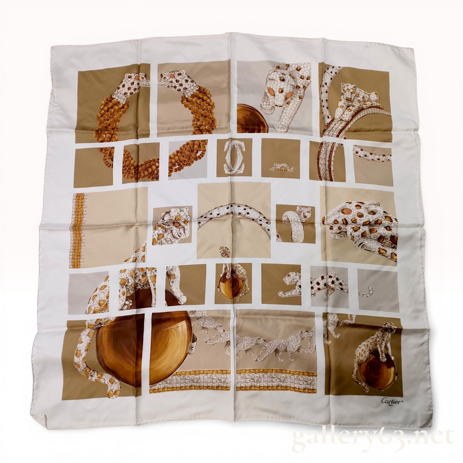 Cartier Panthere de Cartier Motif Silk Twill Scarf