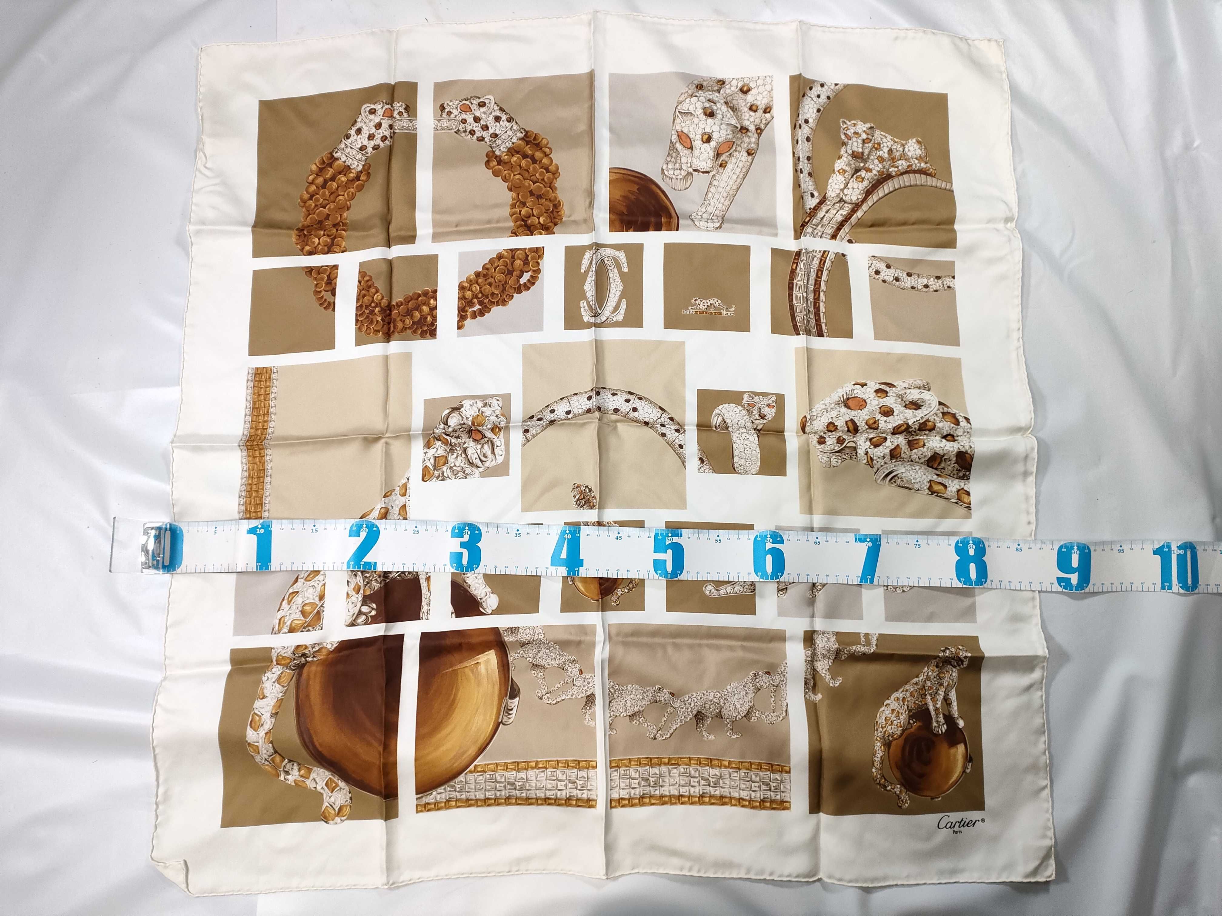 Cartier Panthere de Cartier Motif Silk Twill Scarf