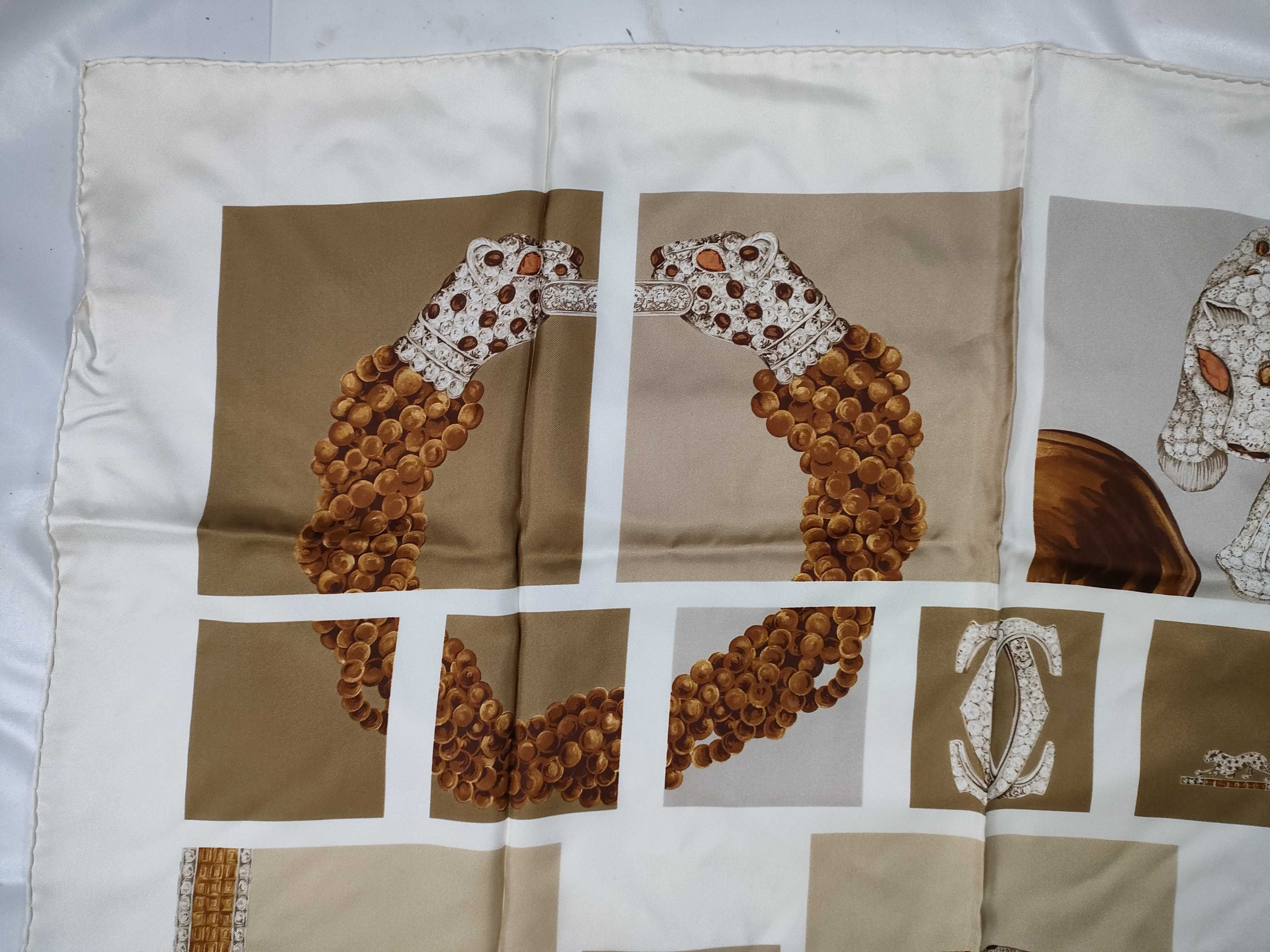 Cartier Panthere de Cartier Motif Silk Twill Scarf